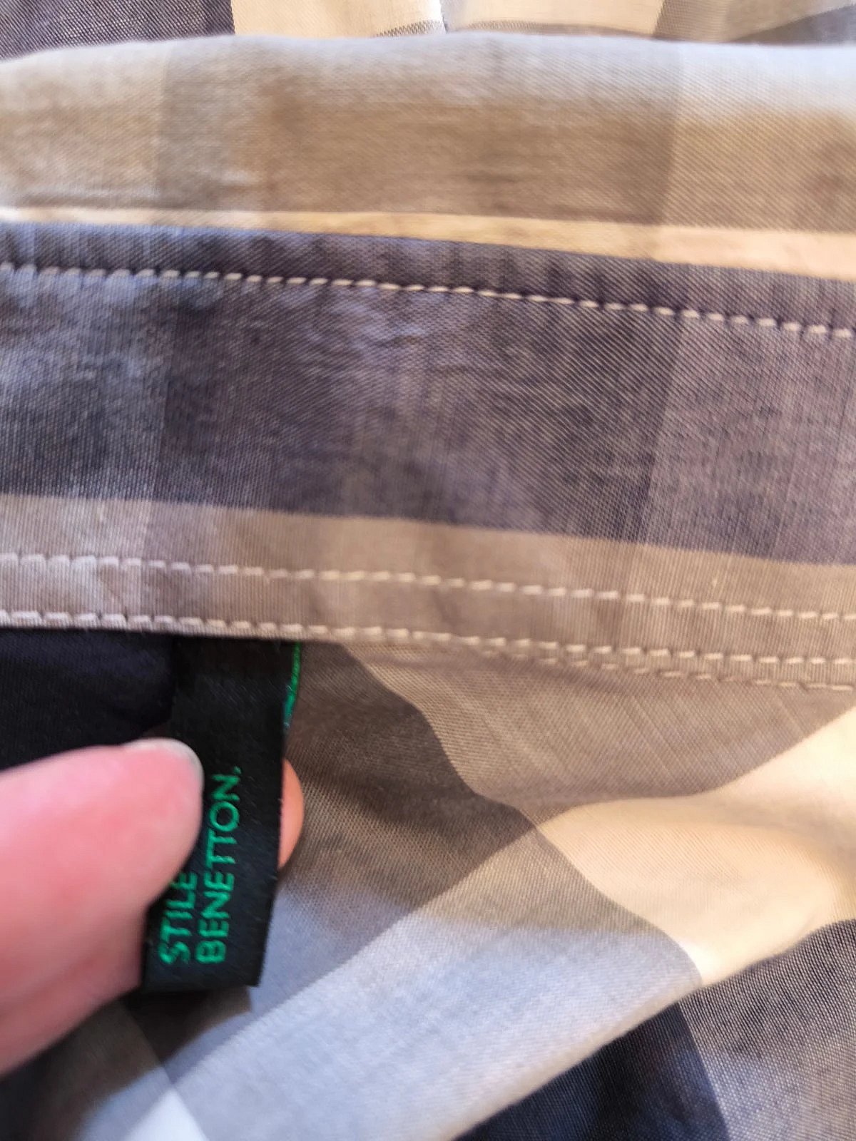 Benetton checked cotton button shirt, photo 6