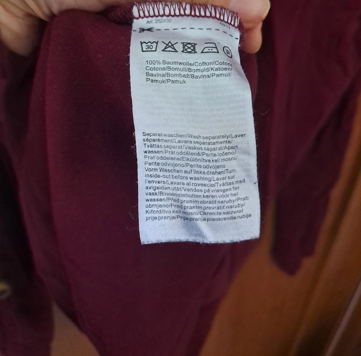 Cecil Burgundy Long Sleeve Top, photo 3