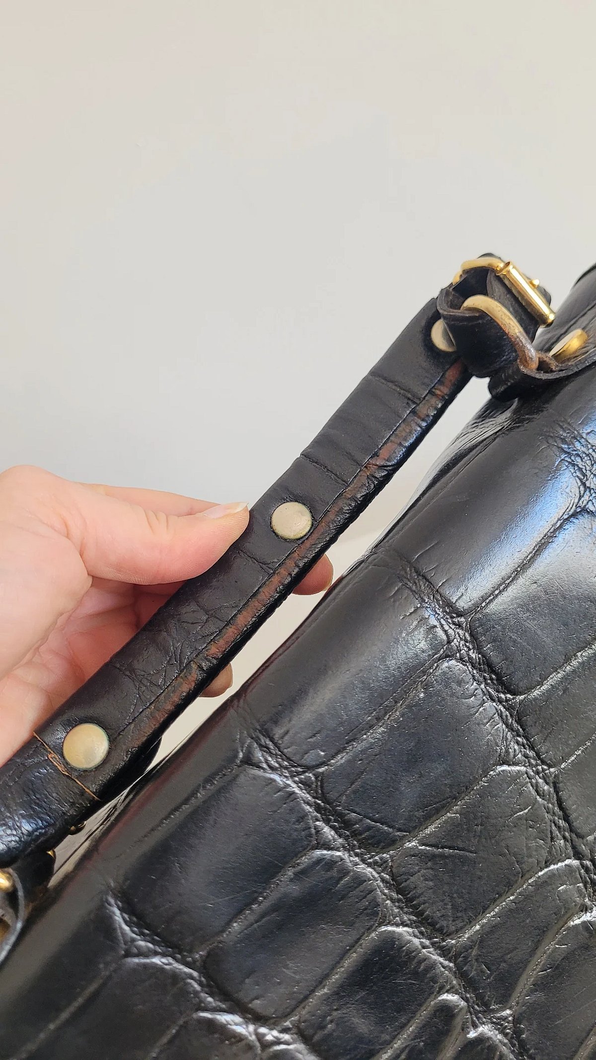 Borsa nera effetto coccodrillo, foto 6