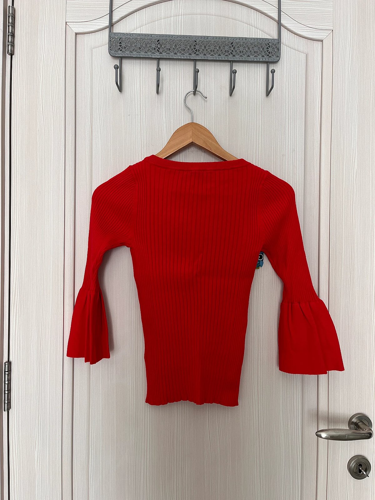Karen Millen Red Flared Sleeve Top, photo 2