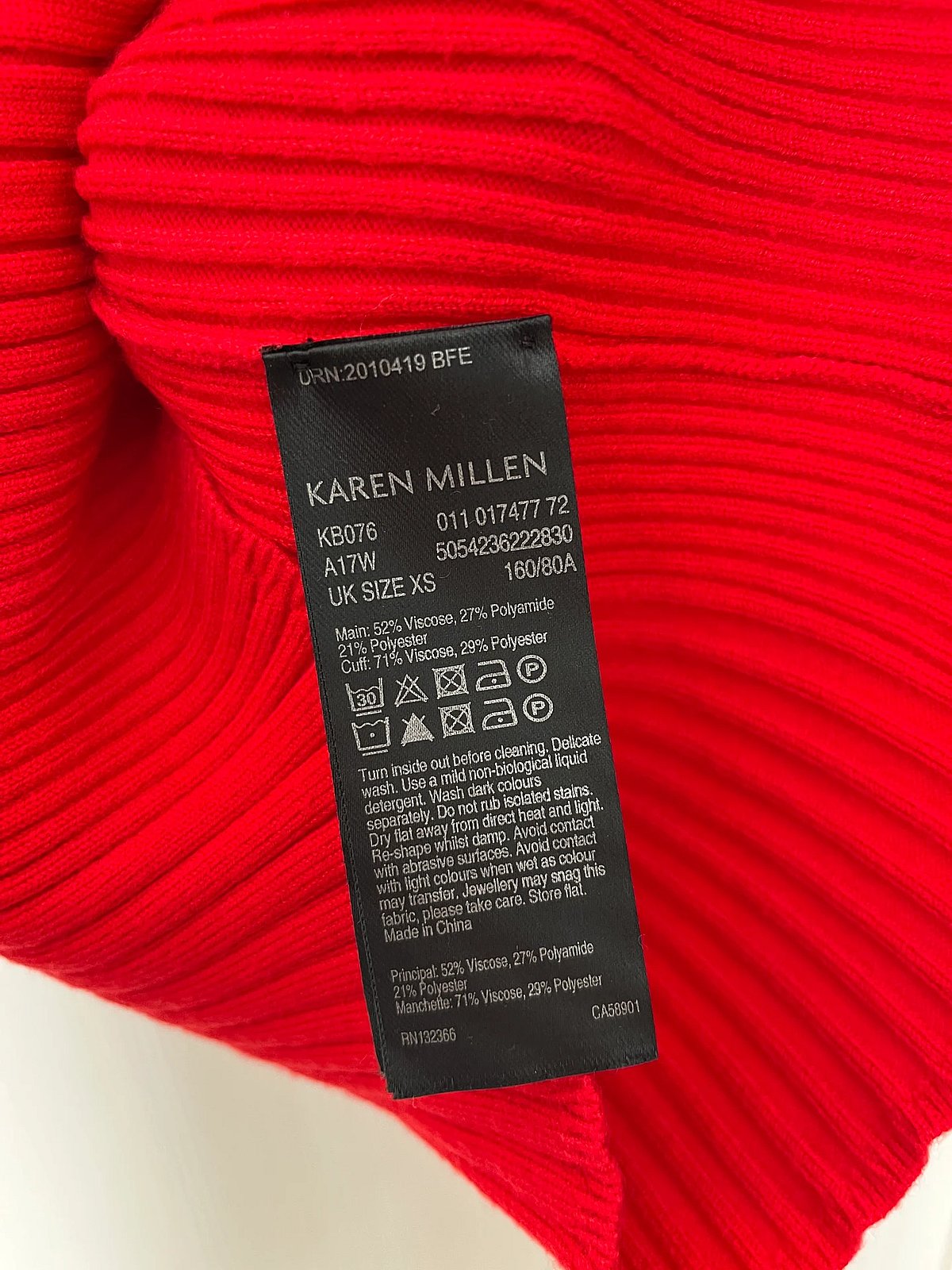 Karen Millen Red Flared Sleeve Top, photo 4