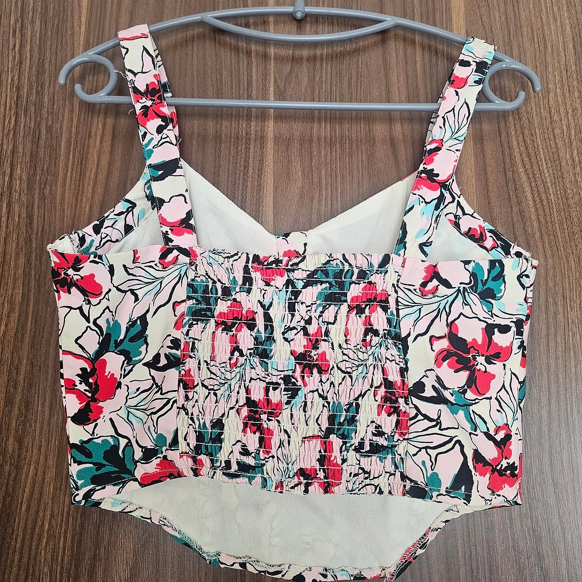 Floral Print Structured Cropped Camisole, photo 4