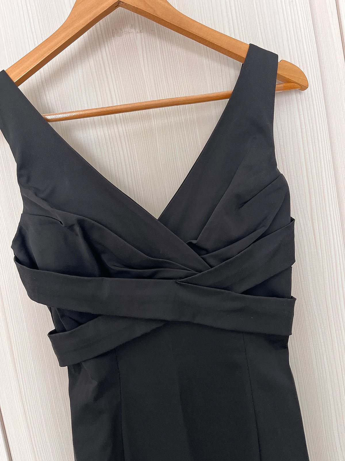 Elegant Black Wrap Front Dress, photo 3