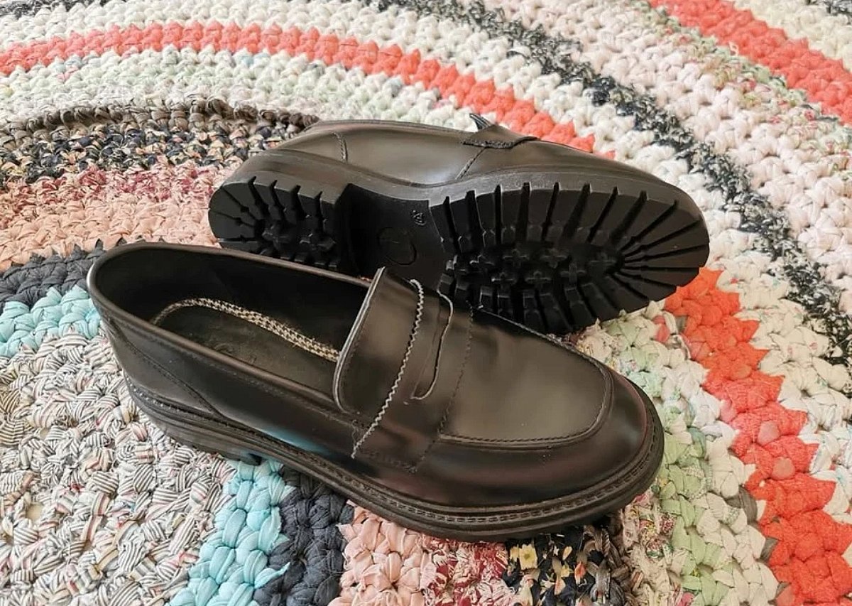 NEW leather black loafers size 39 - photo 6