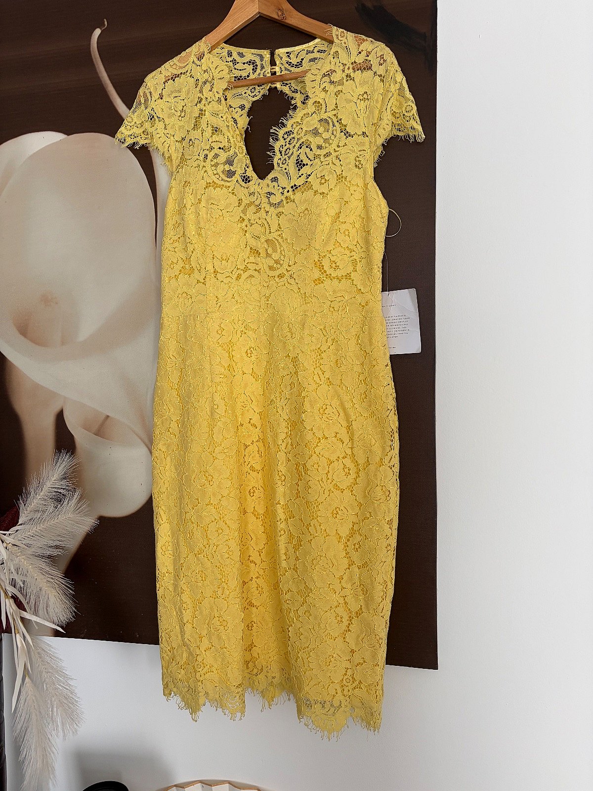 Yellow Lace Midi Dress, photo 2