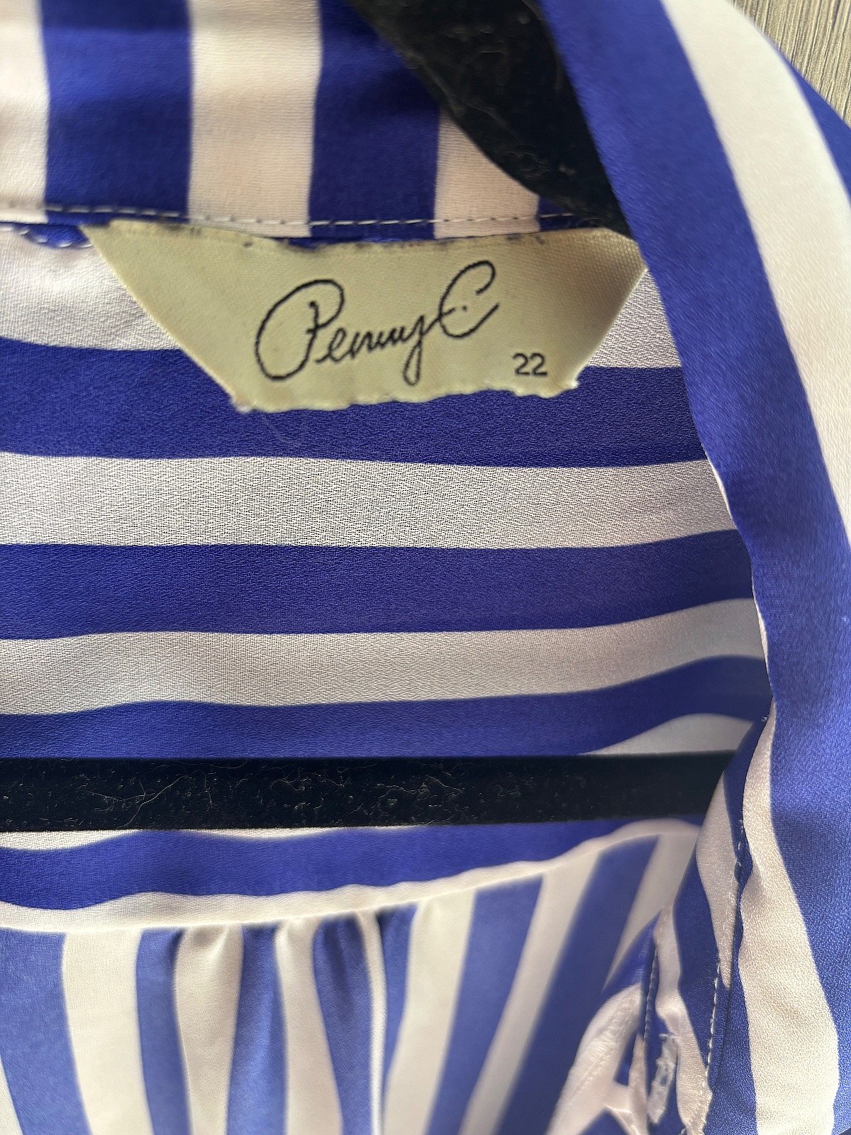 Striped Blue White Shirt Blouse, photo 3