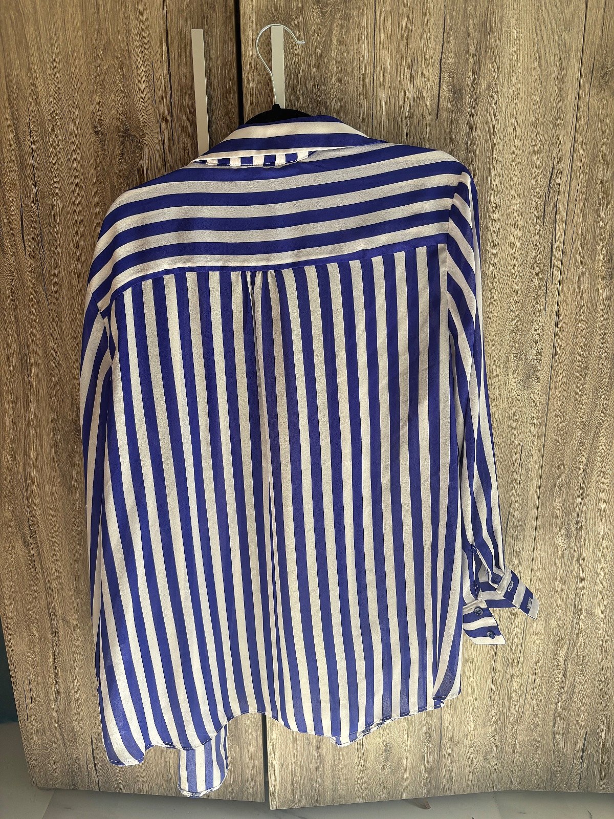 Striped Blue White Shirt Blouse, photo 2