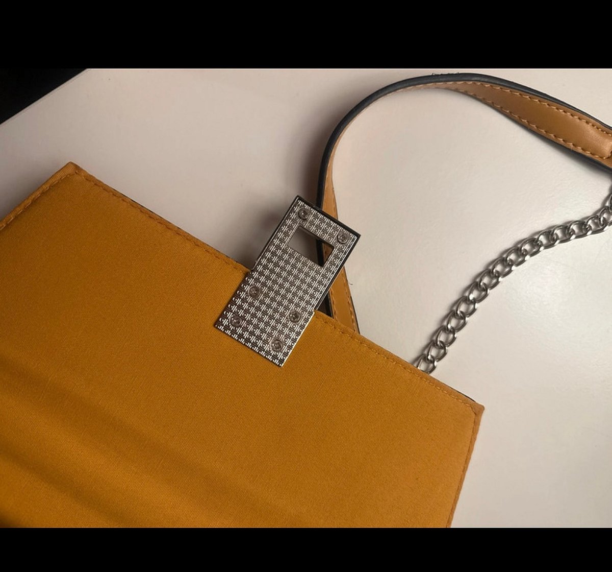 New Mustard Yellow Chain Crossbody Bag, photo 6