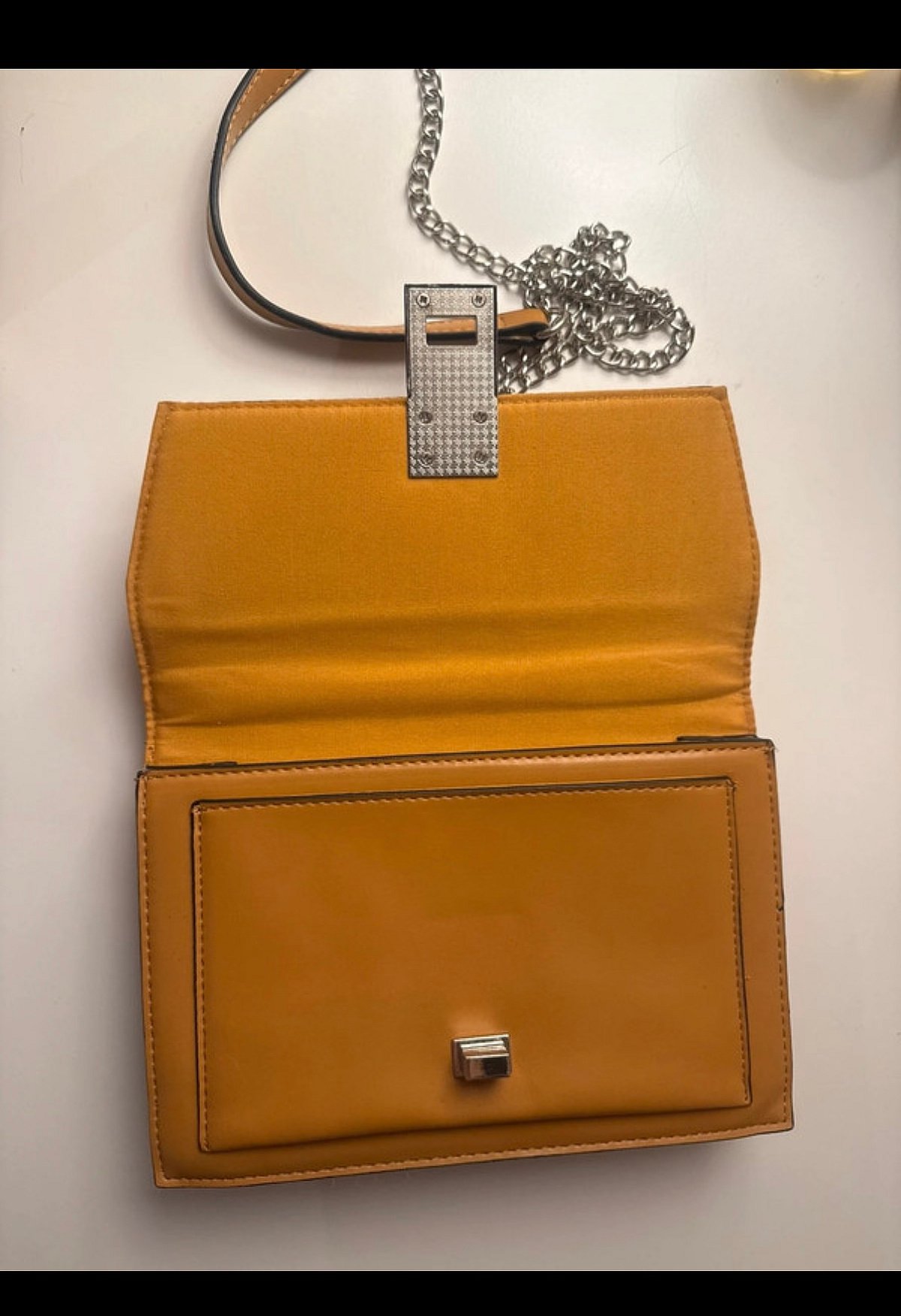 New Mustard Yellow Chain Crossbody Bag, photo 4
