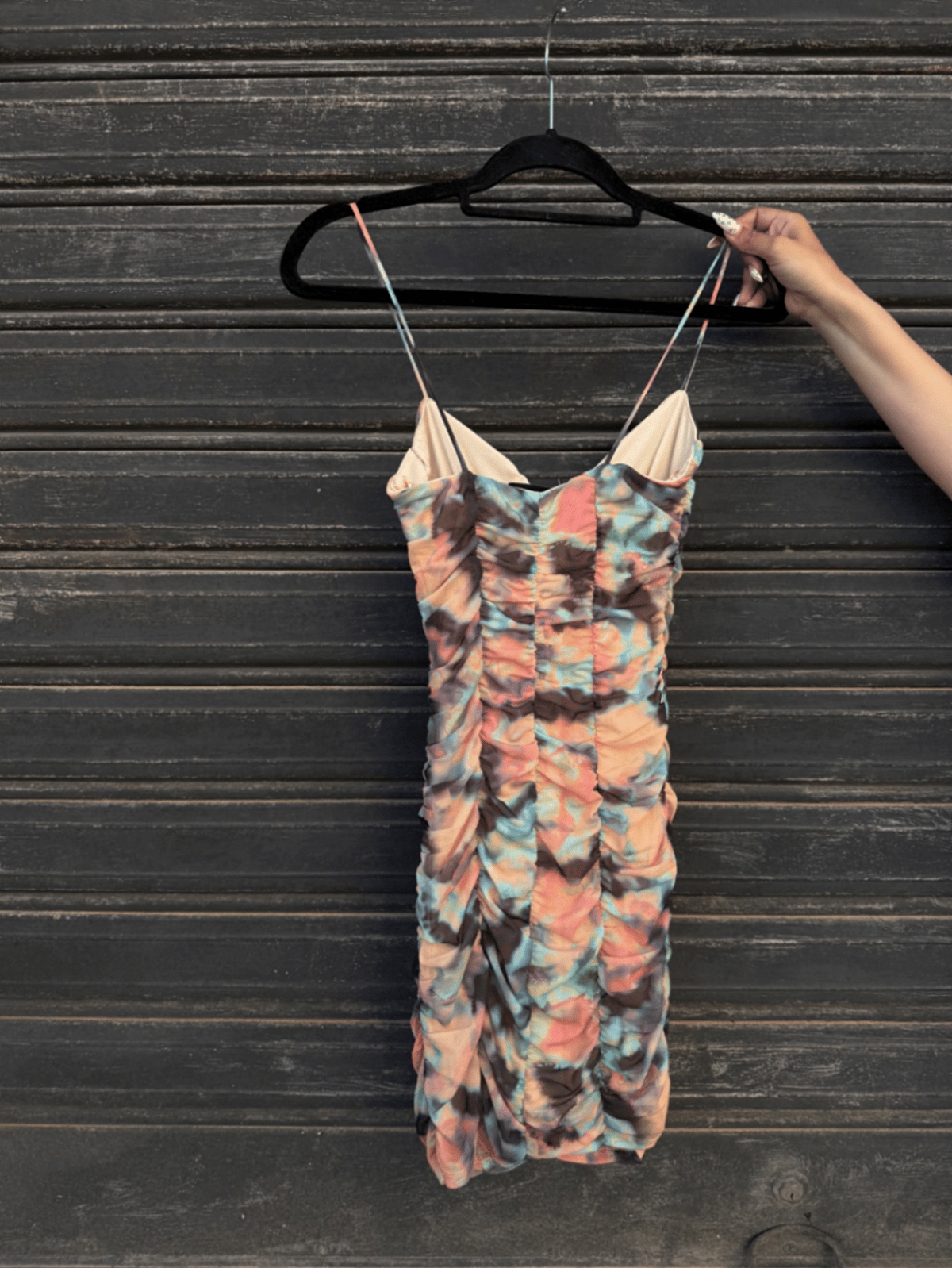 Multicolour Abstract Print Ruched Dress - photo 2