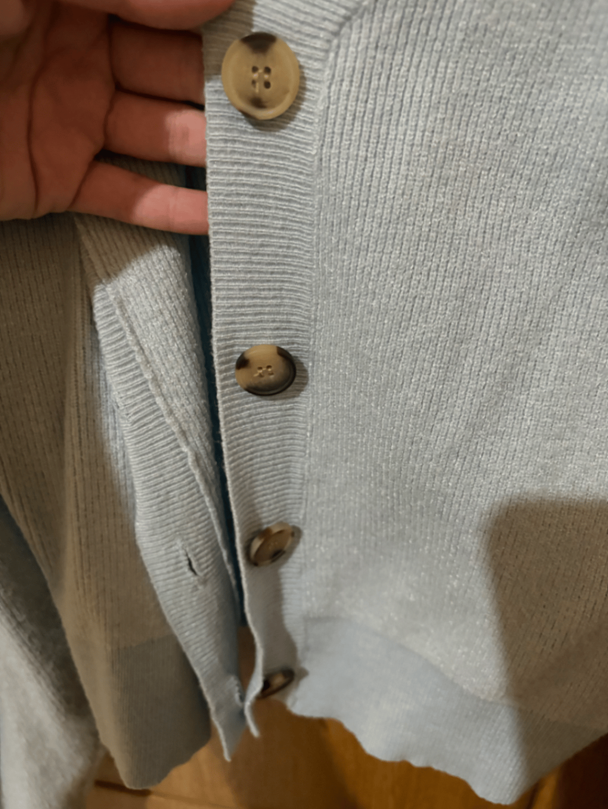 Light Blue Ribbed Cardigan, photo 2