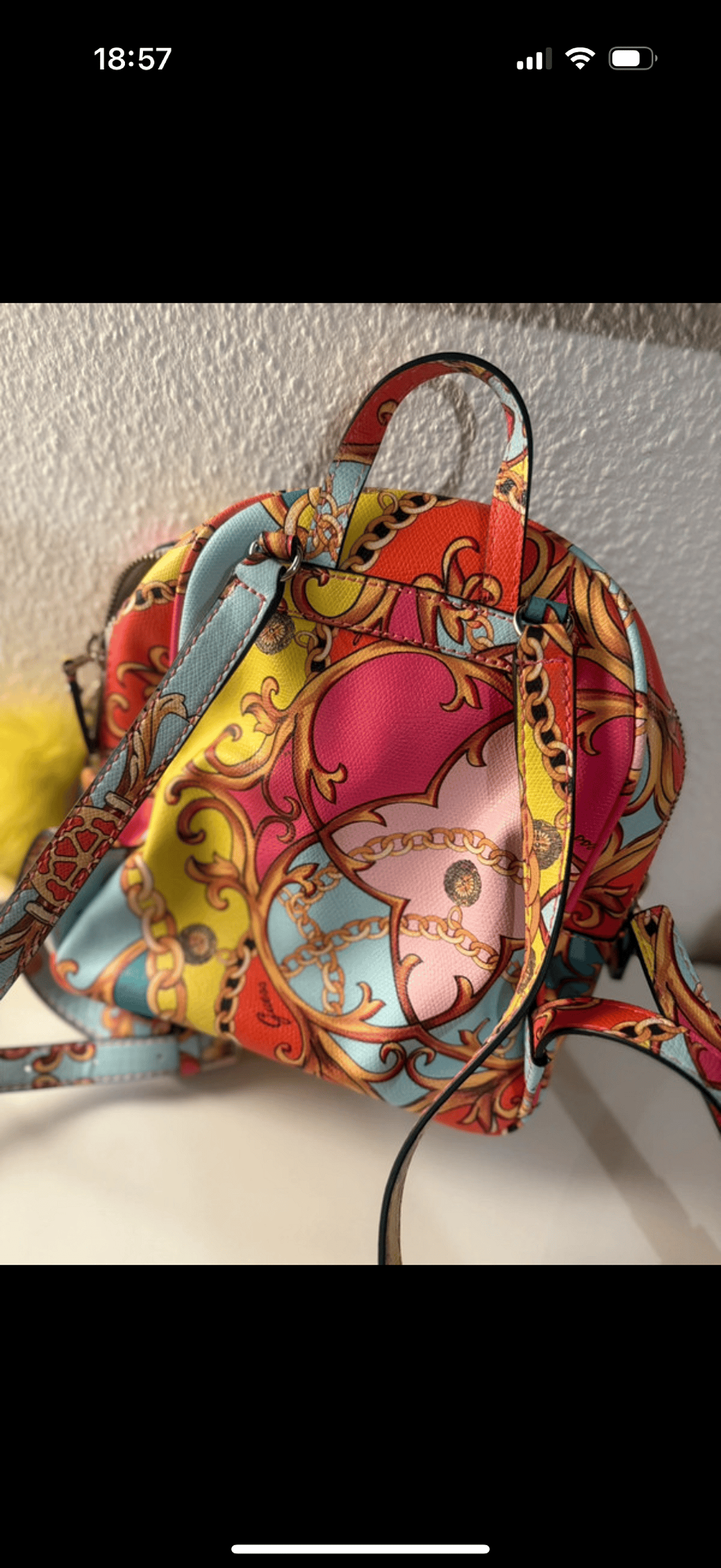 Vibrant Baroque Print Mini Backpack, photo 3