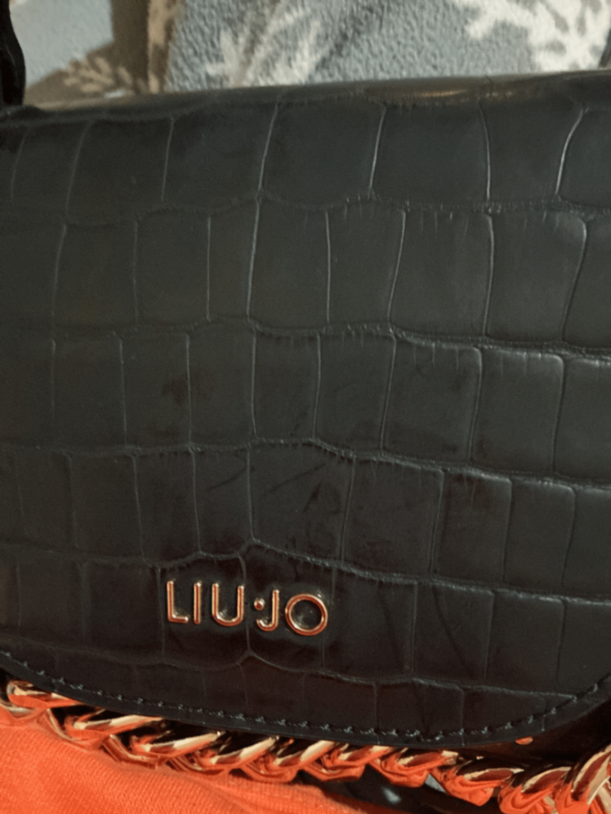 Liu Jo Black Mock Croc Bag - photo 3