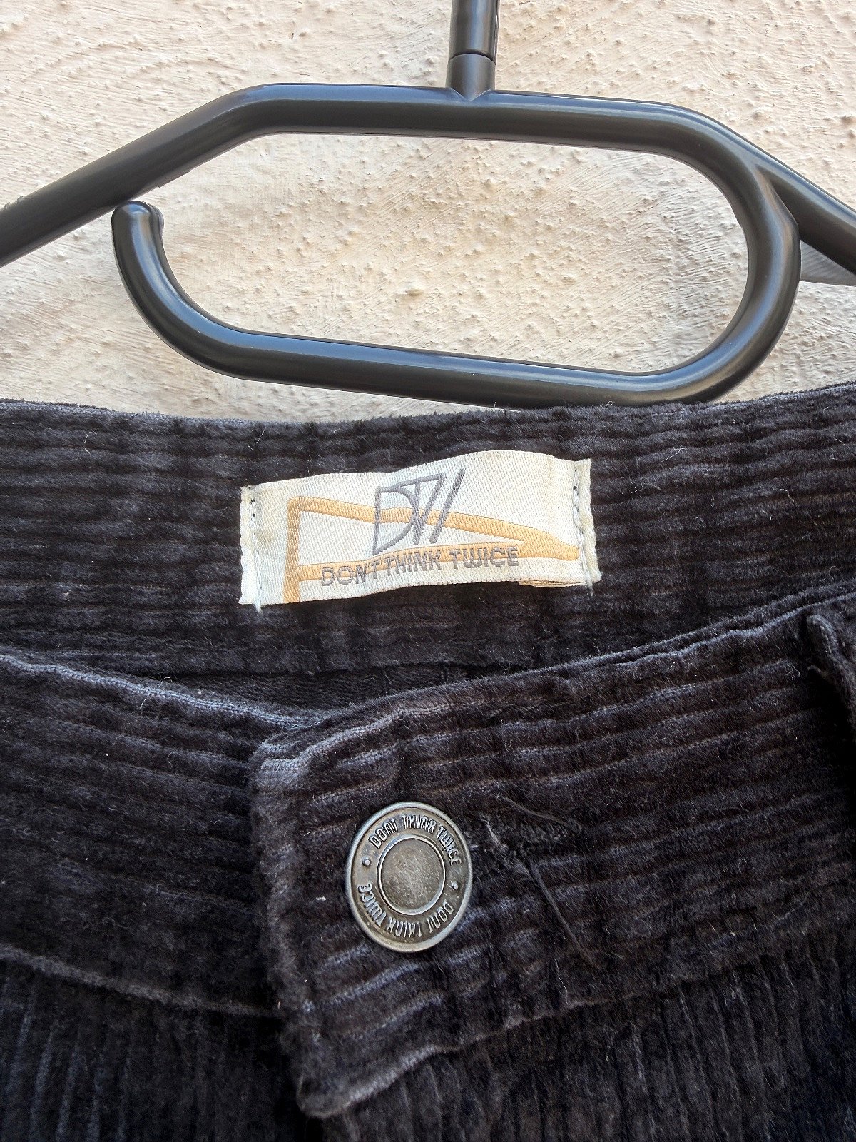 Don't Think Twice Petite Black Corduroy Trousers, photo 3