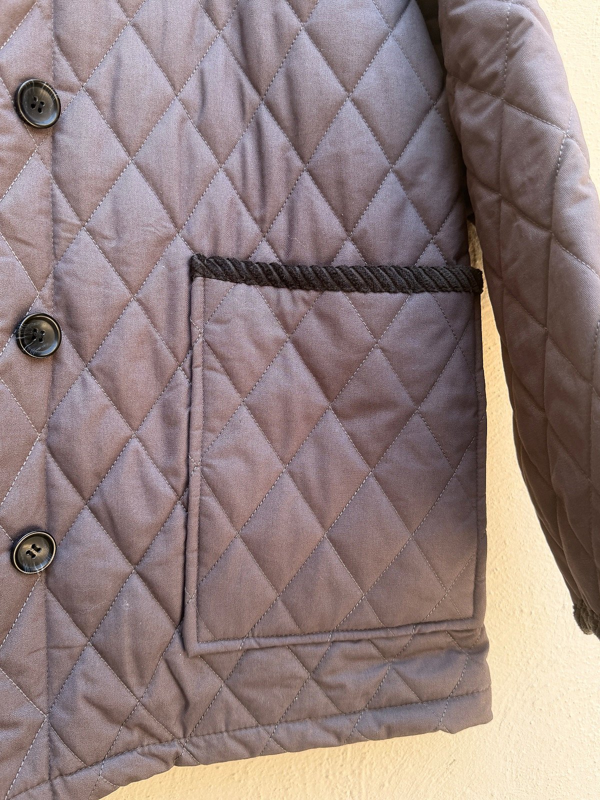 ASOS Design Quilted Grey Corduroy Collar Jacket, photo 3