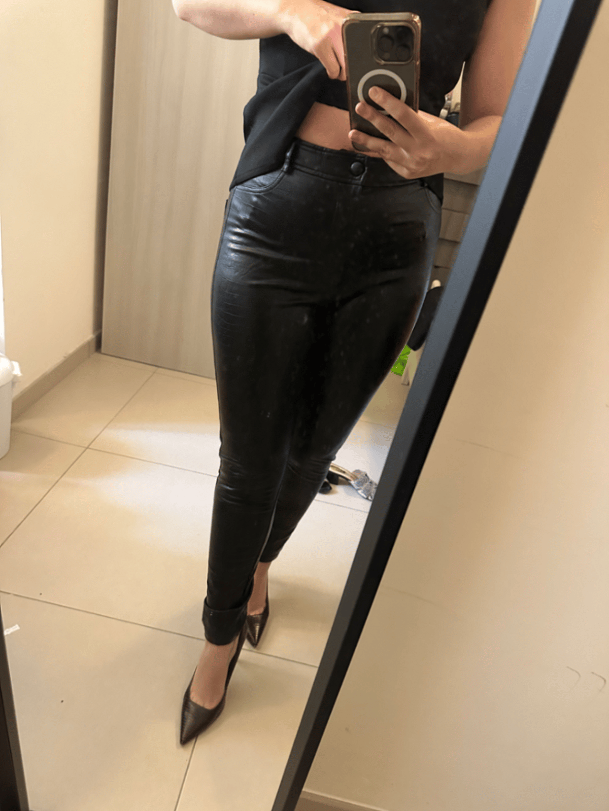 Synthetic leather trousers, photo 2