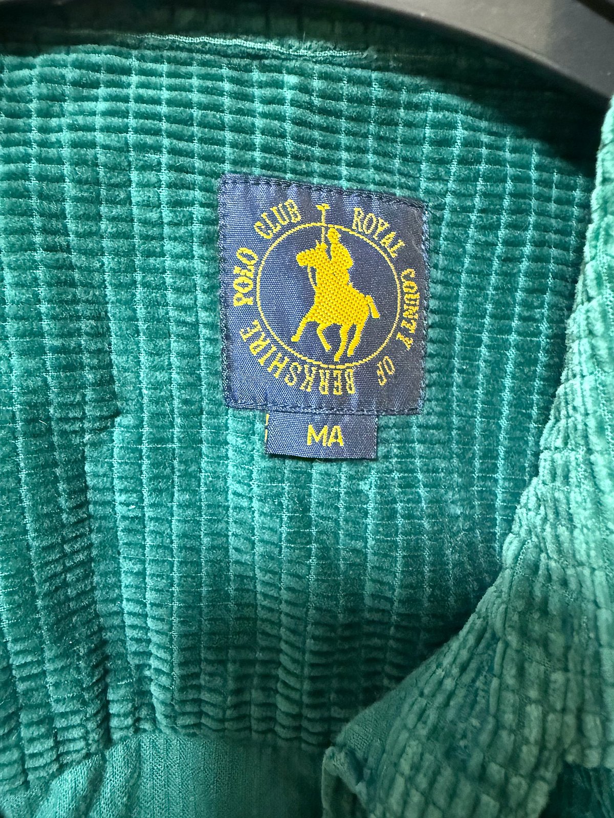 Green corduroy button up shirt, photo 3