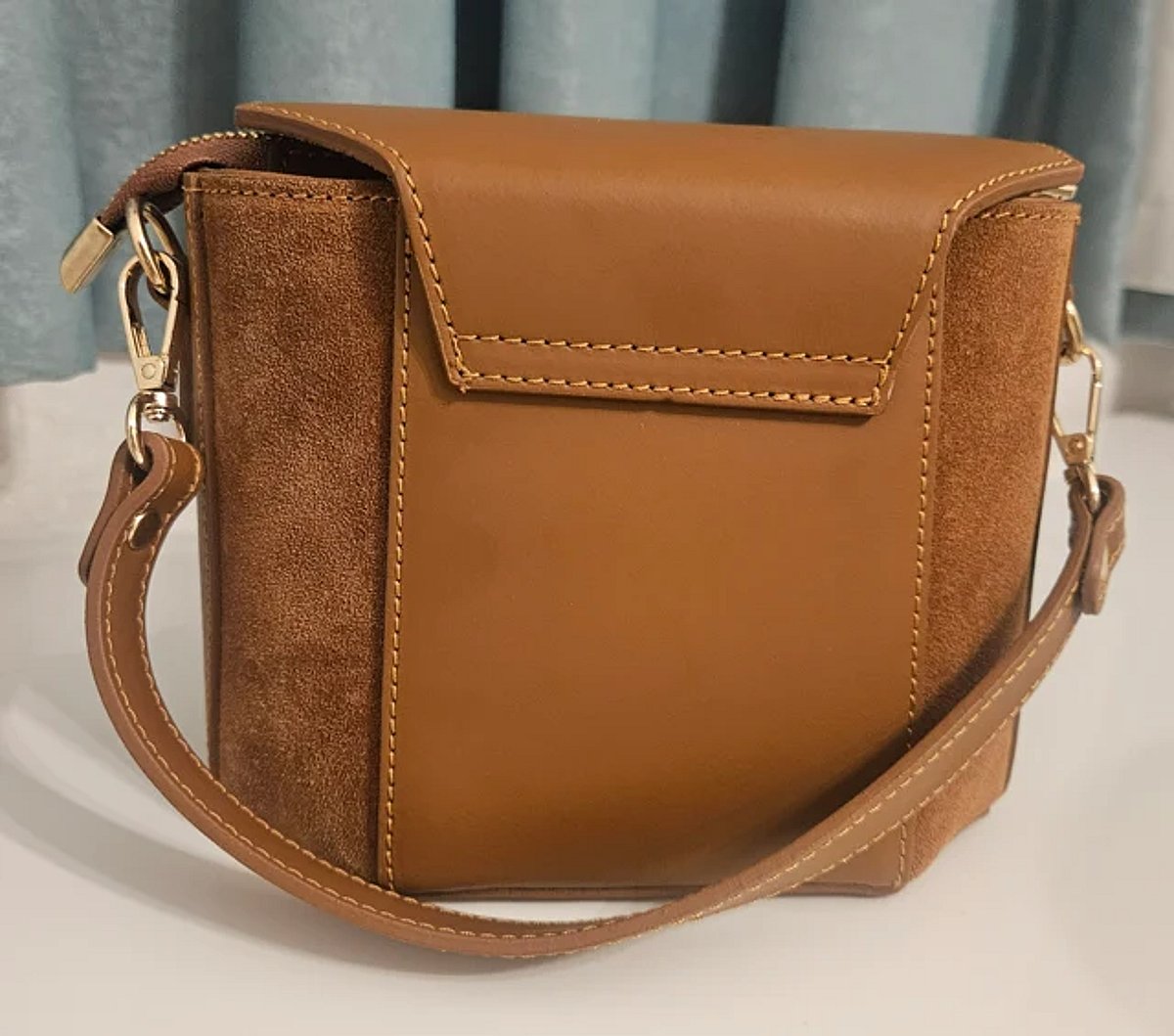 Bolso bandolera Ego de color marrón claro, foto 2