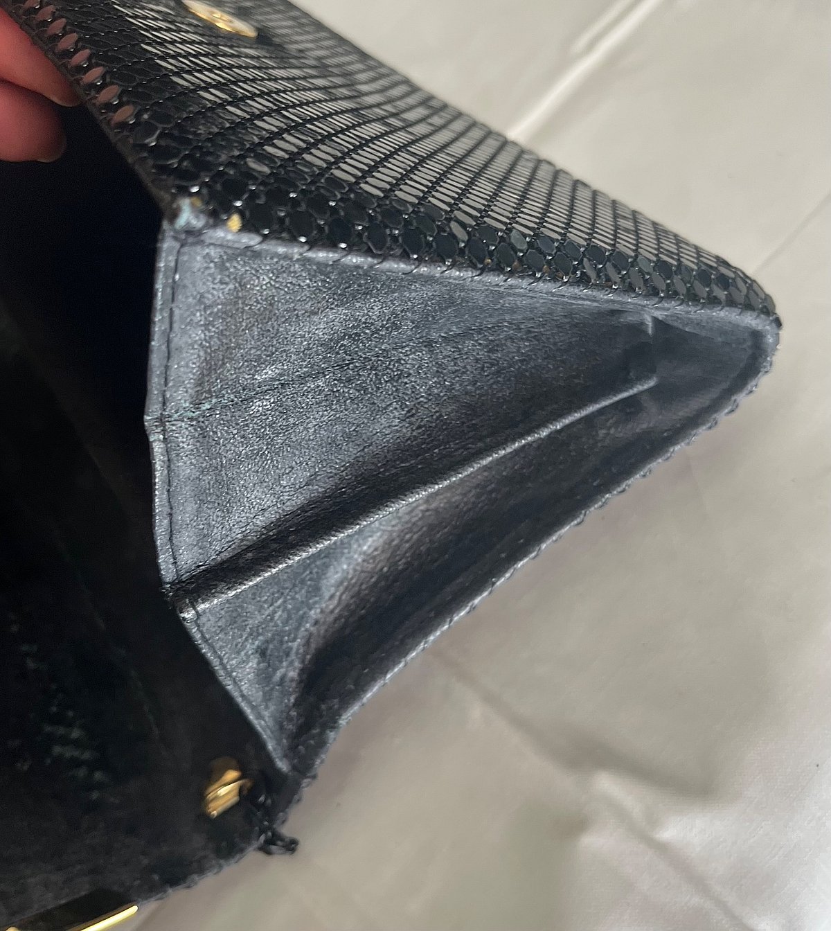 Black Mesh sequin Evening Clutch Bag, photo 6