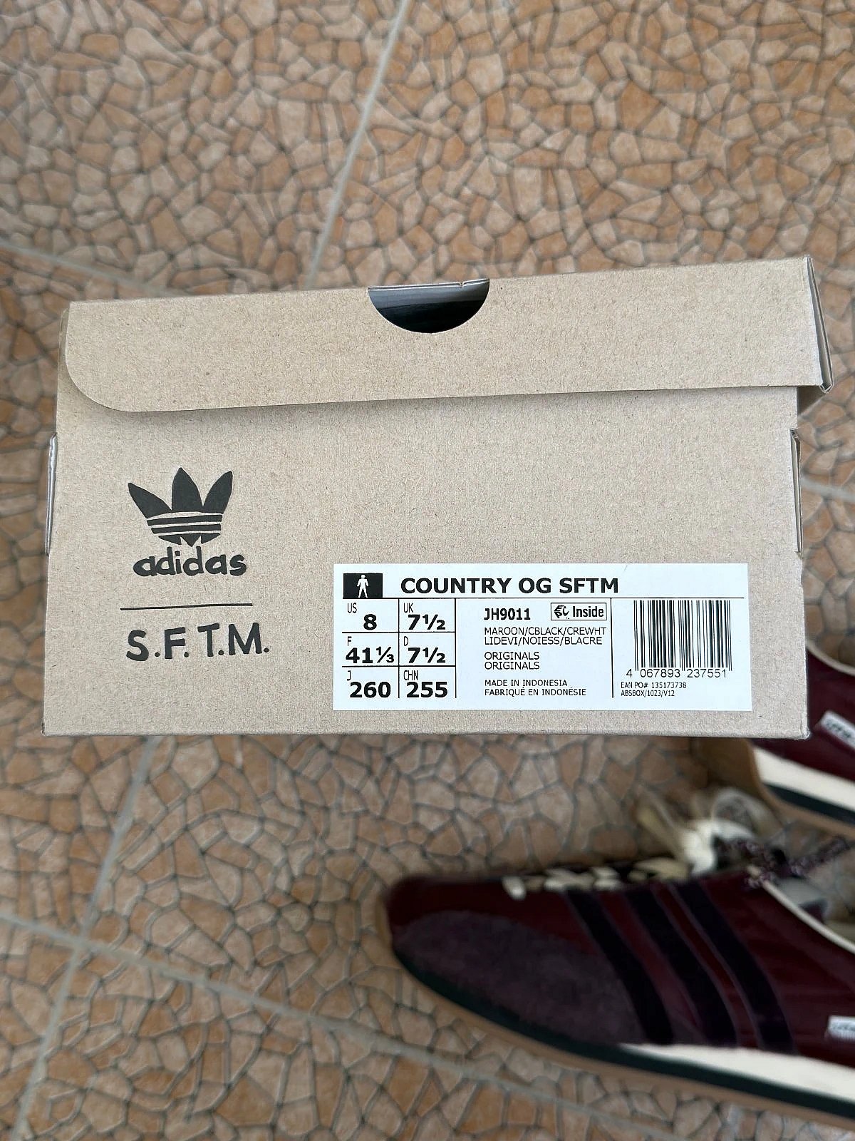 Adidas x Song For The Mute Sneakers in Burgundy, photo 5