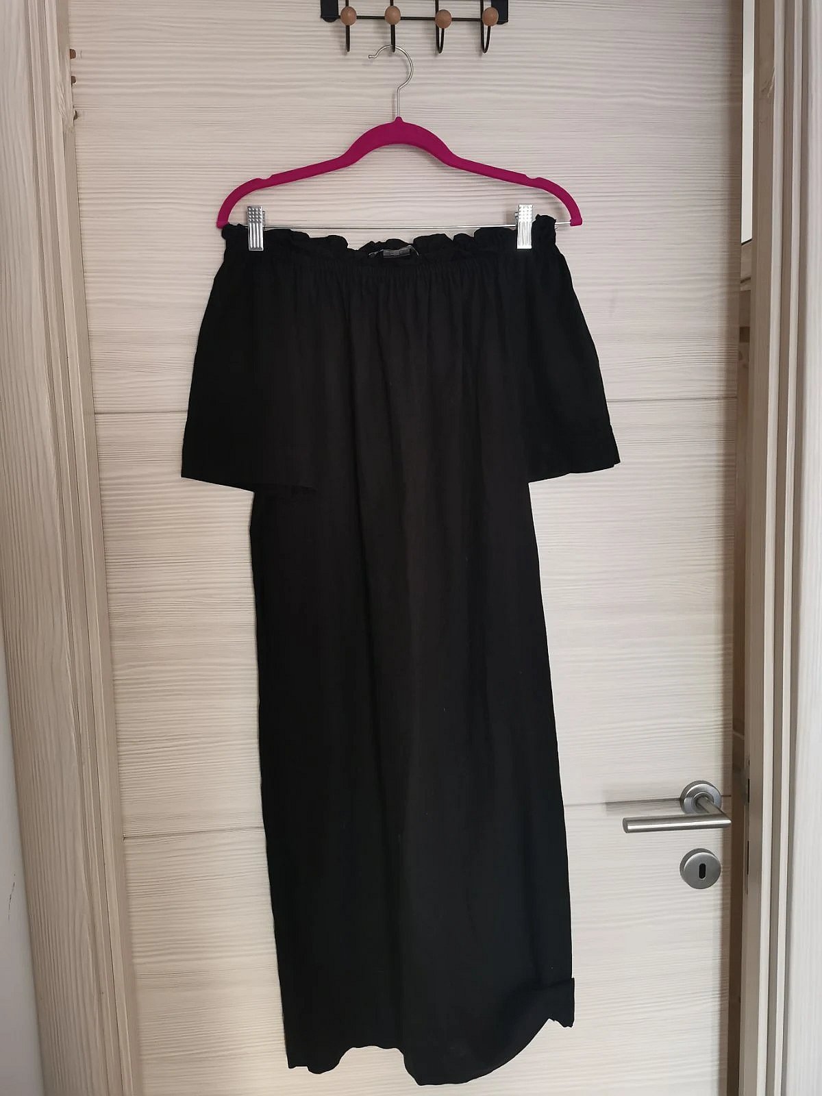DKNY Black Off-Shoulder Dress Linen  - photo 2