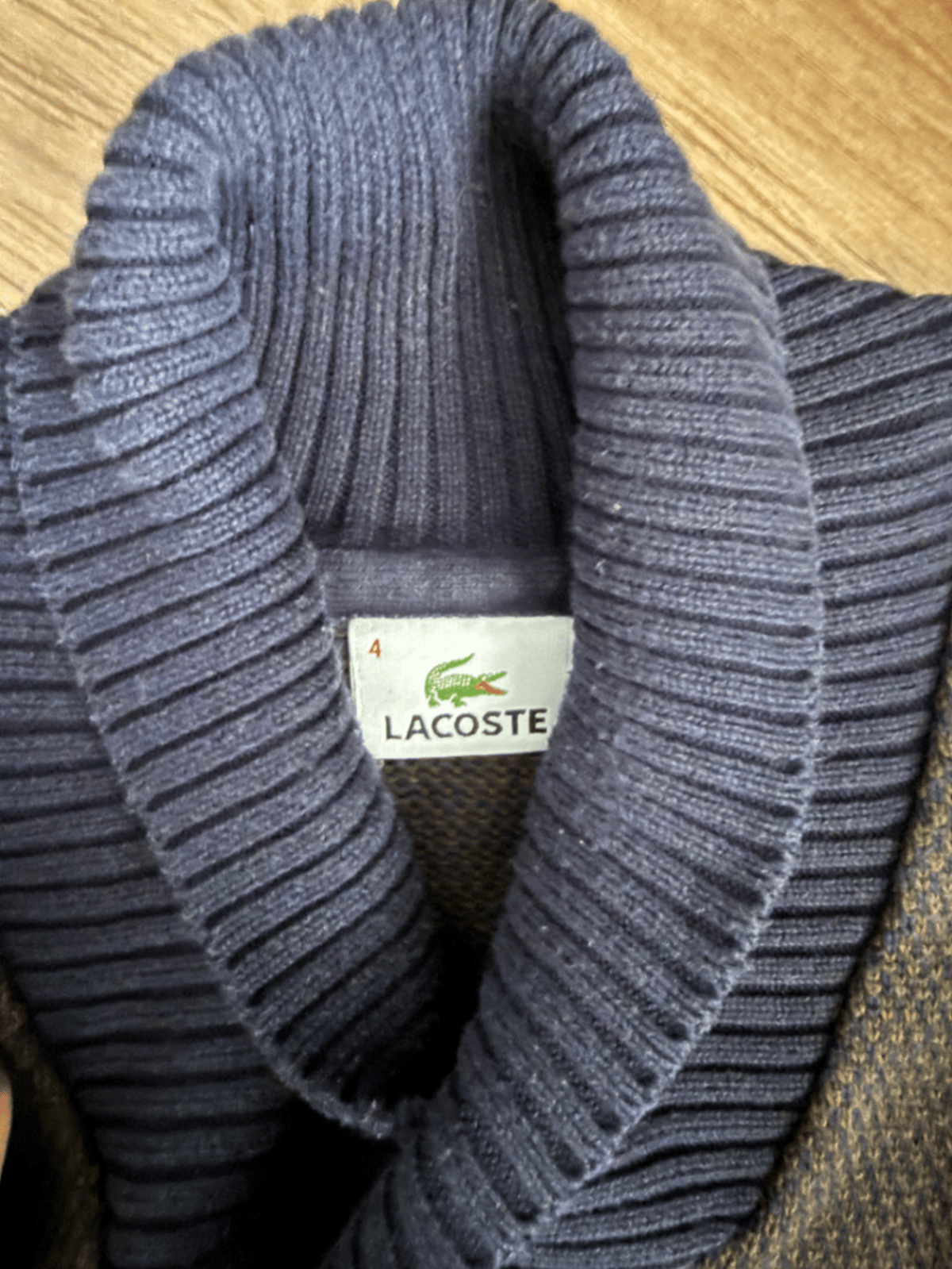 Lacoste Textured Shawl Collar Jumper, photo 3