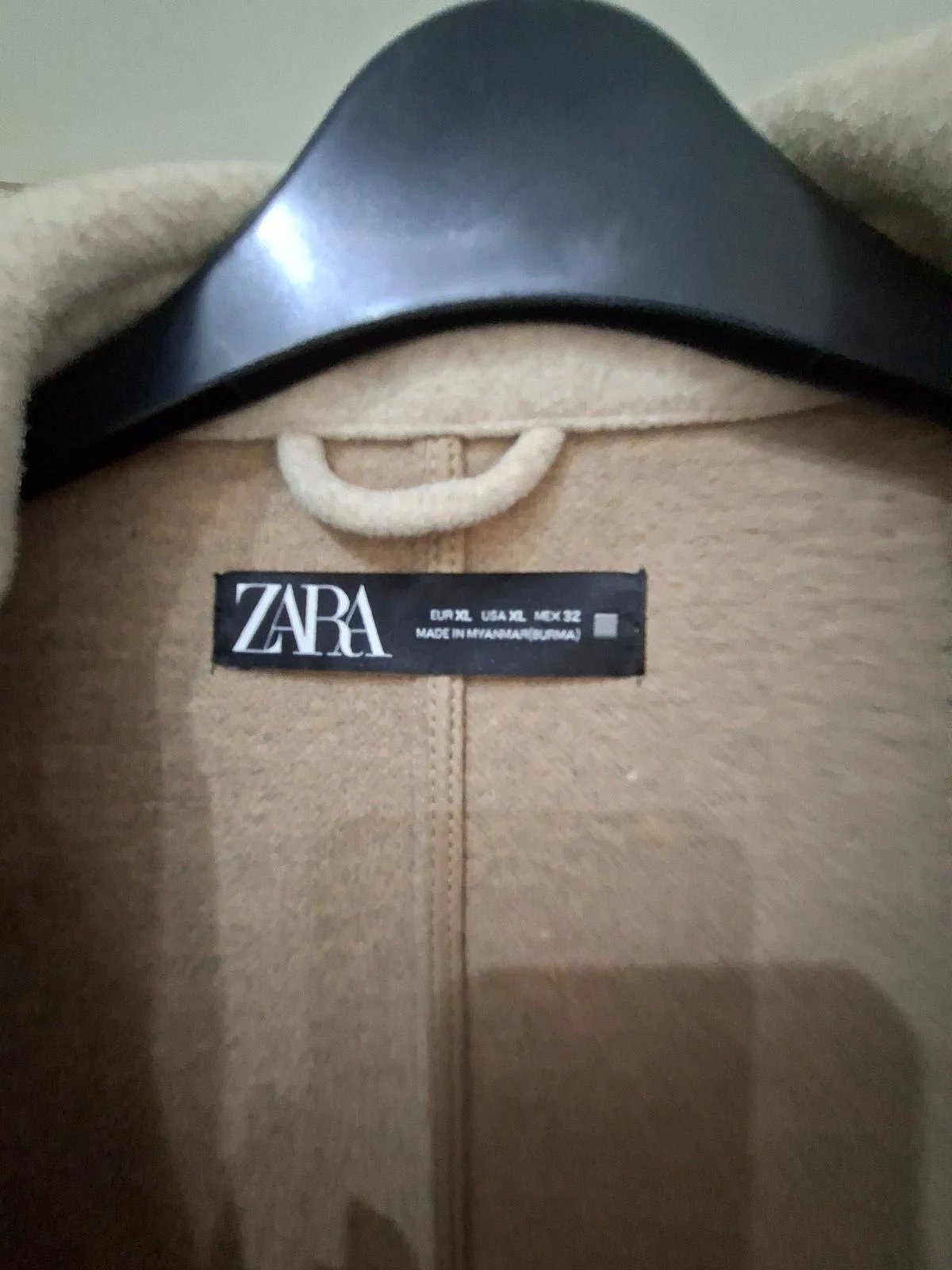 Zara belted beige wool coat, photo 2