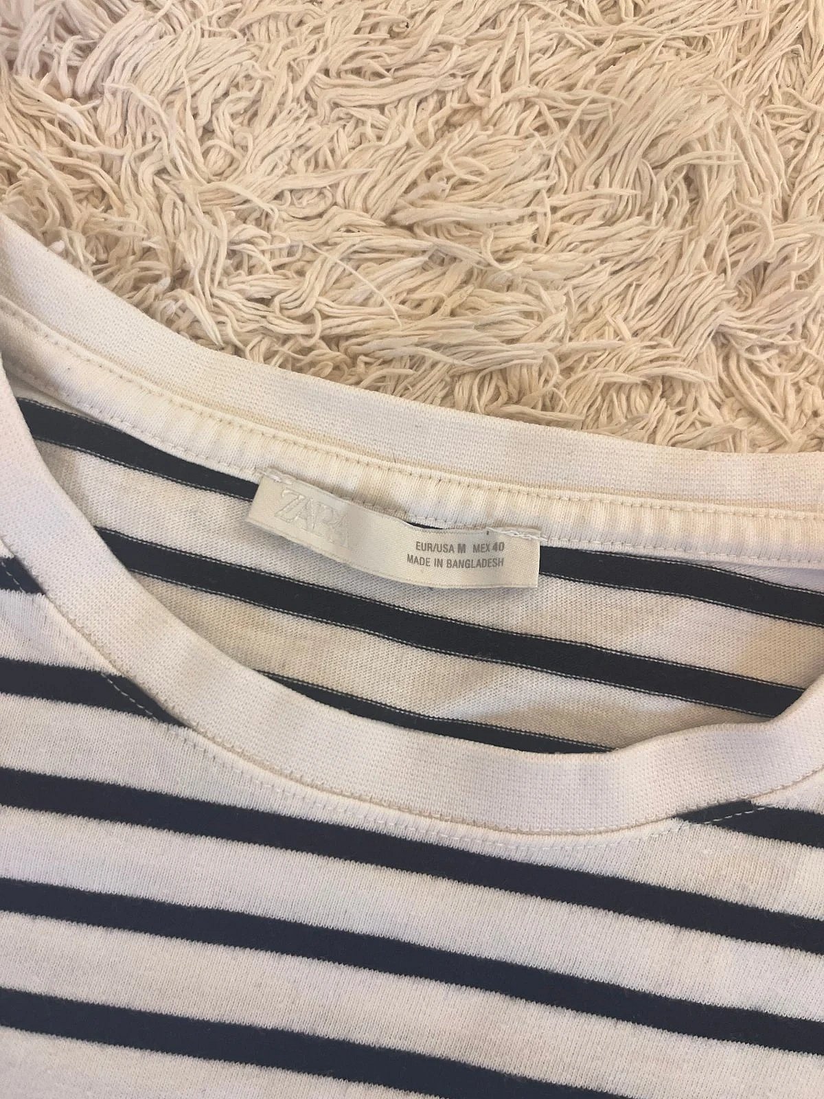 Zara Striped Crew Neck T-Shirt M - photo 3