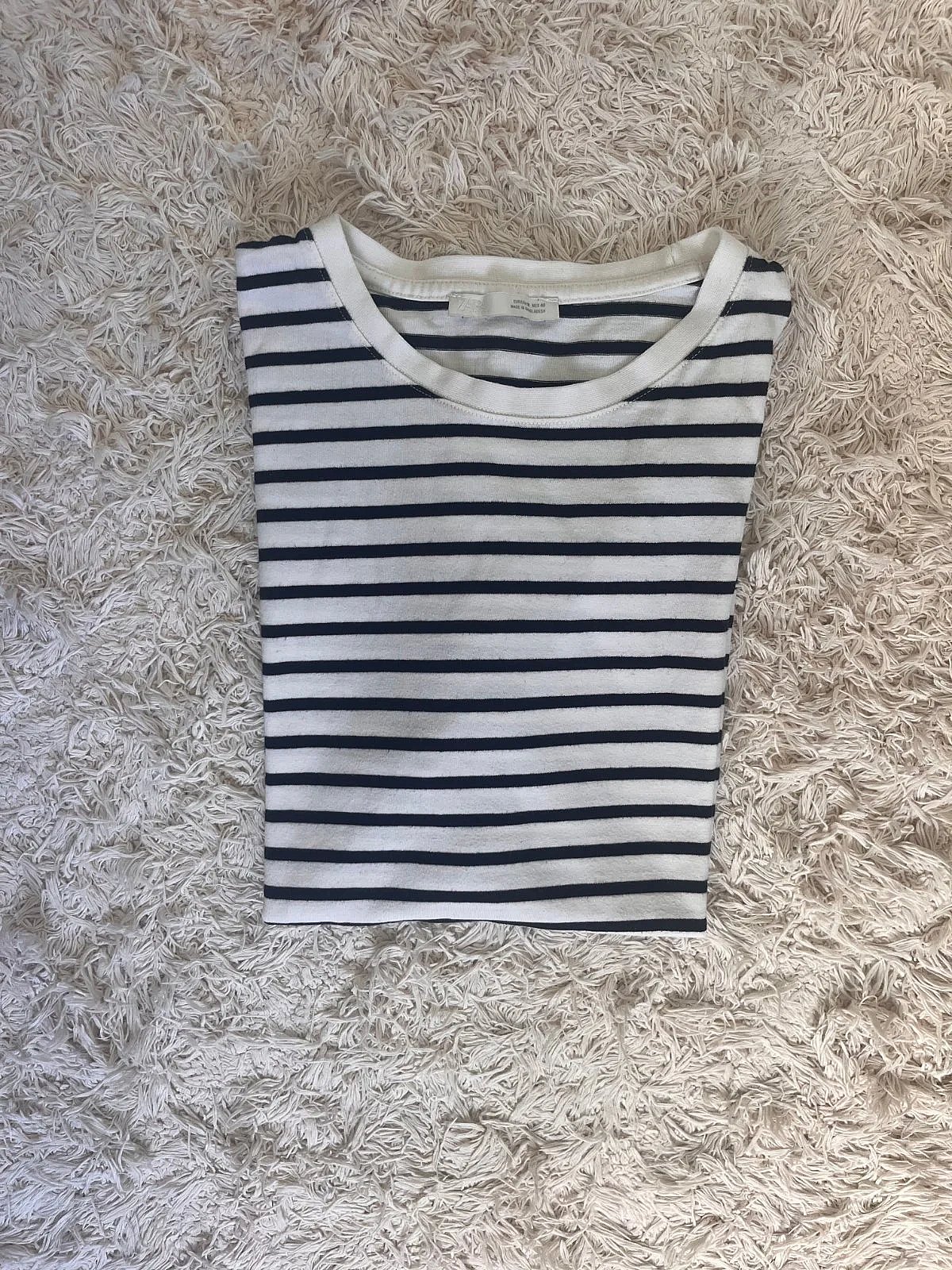 Zara Striped Crew Neck T-Shirt M - photo 2