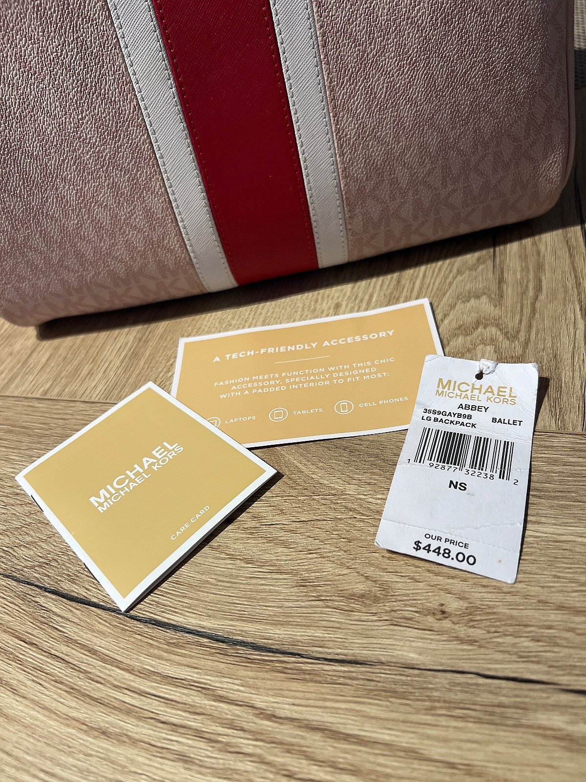 Michael Kors Monogram Stripe Backpack, photo 4