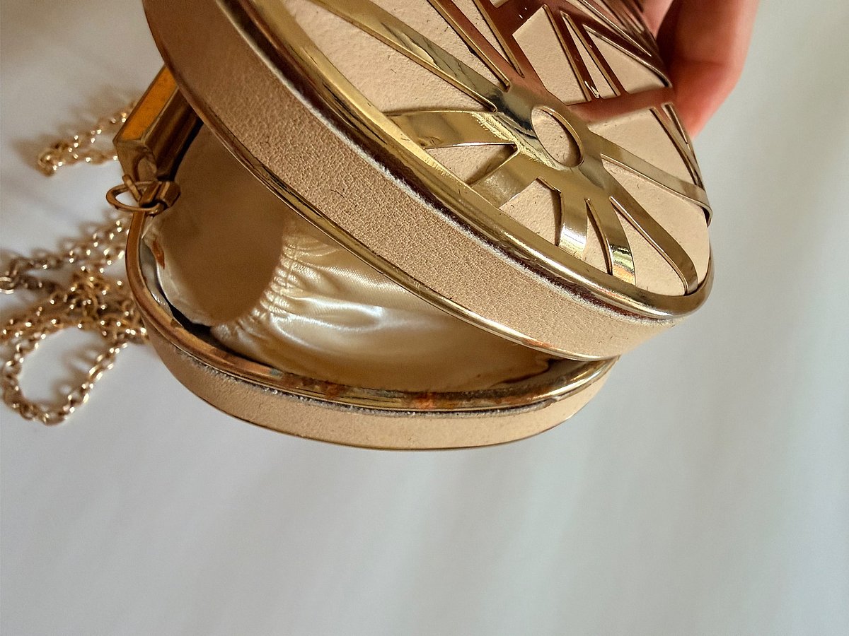 Gold & Champagne Art Deco Evening Clutch Bag – Wedding, Party & Occasion Handbag - photo 7