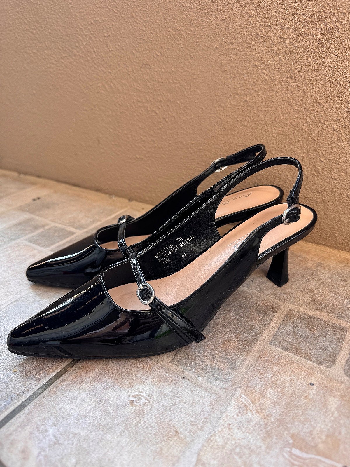 Anne Michelle Black Patent Heels - photo 2