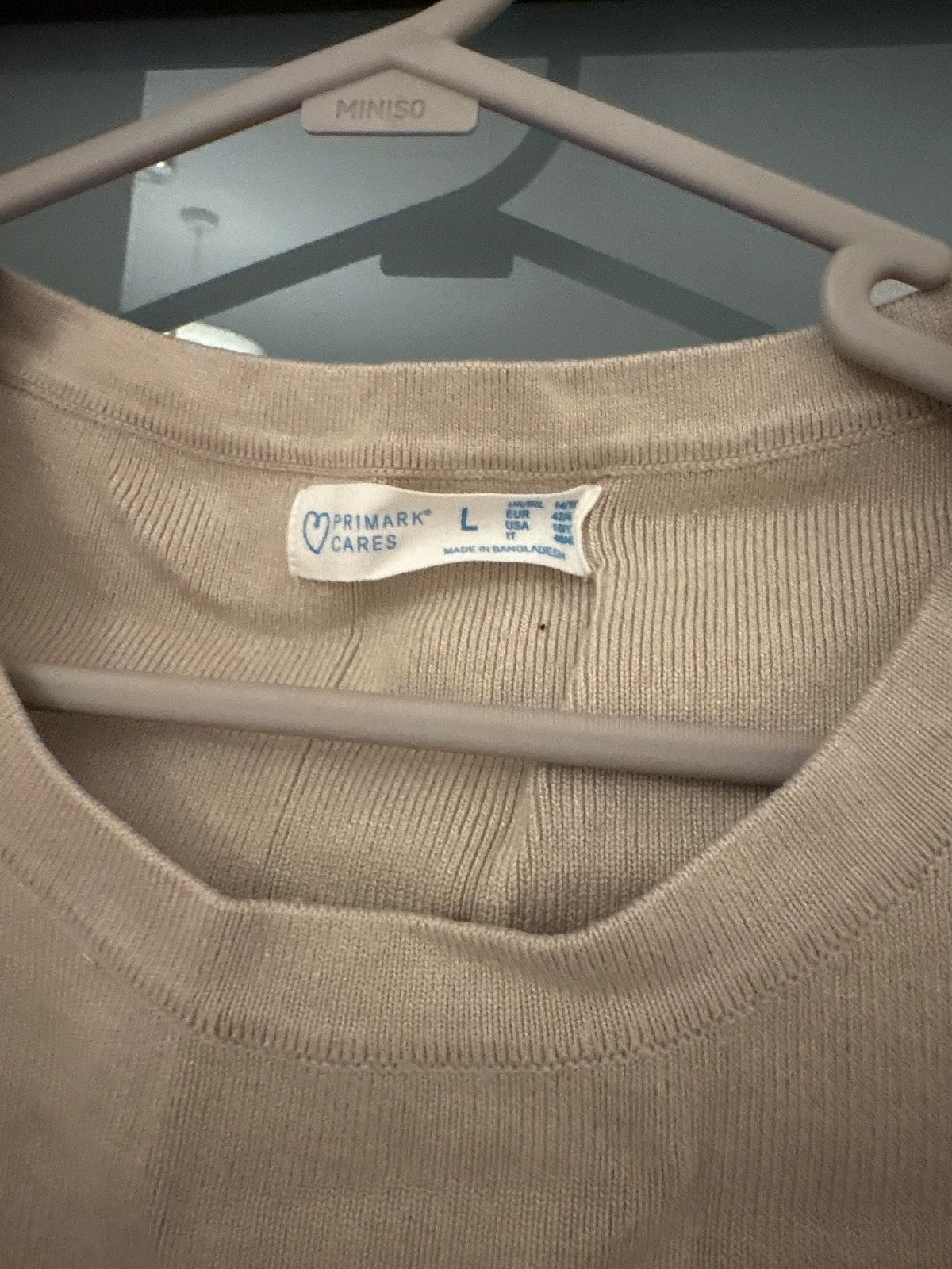 Beige ribbed knit vest top, photo 2