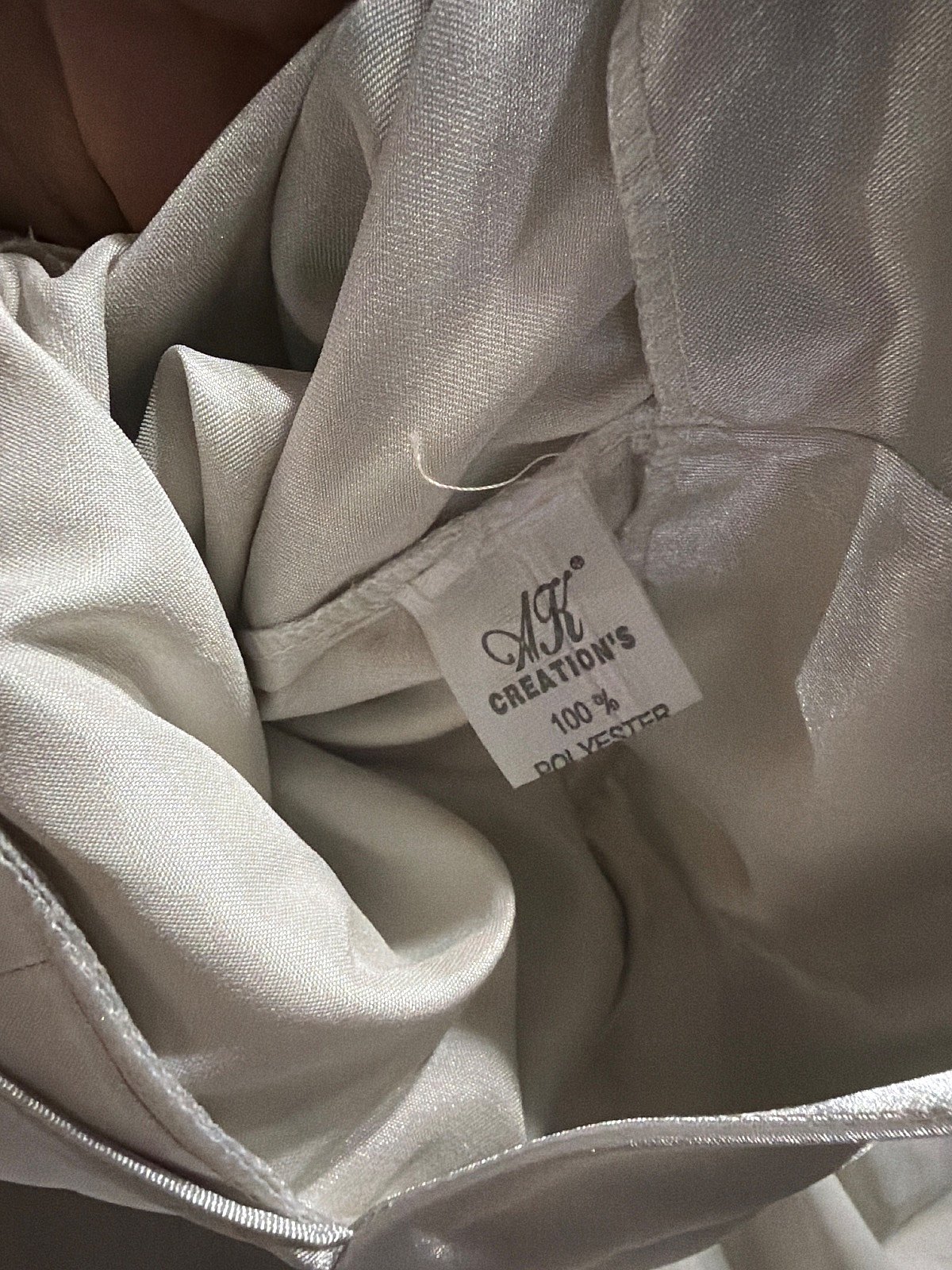 Silver Satin Evening Dress EU 44, photo 6