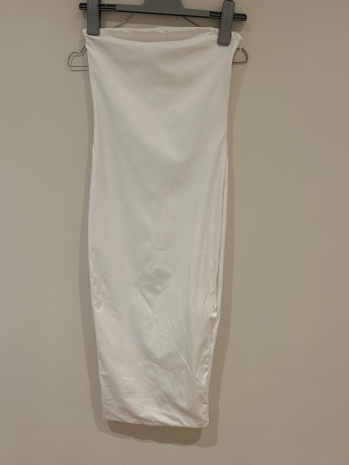 BOA White Strapless Midi Dress with side zip (S), photo 4