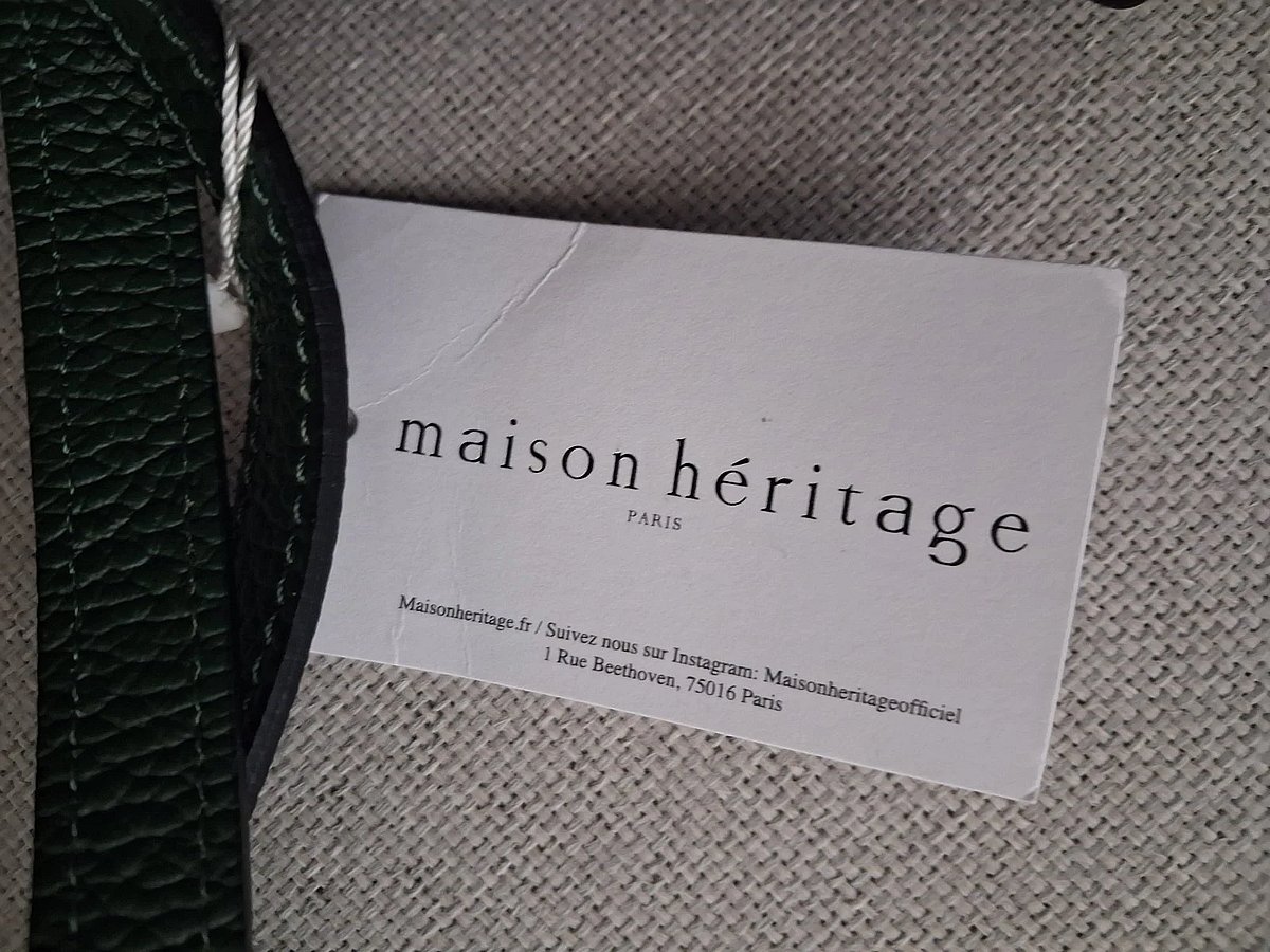 Borsa in pelle scamosciata Maison Heritage Paris, foto 3