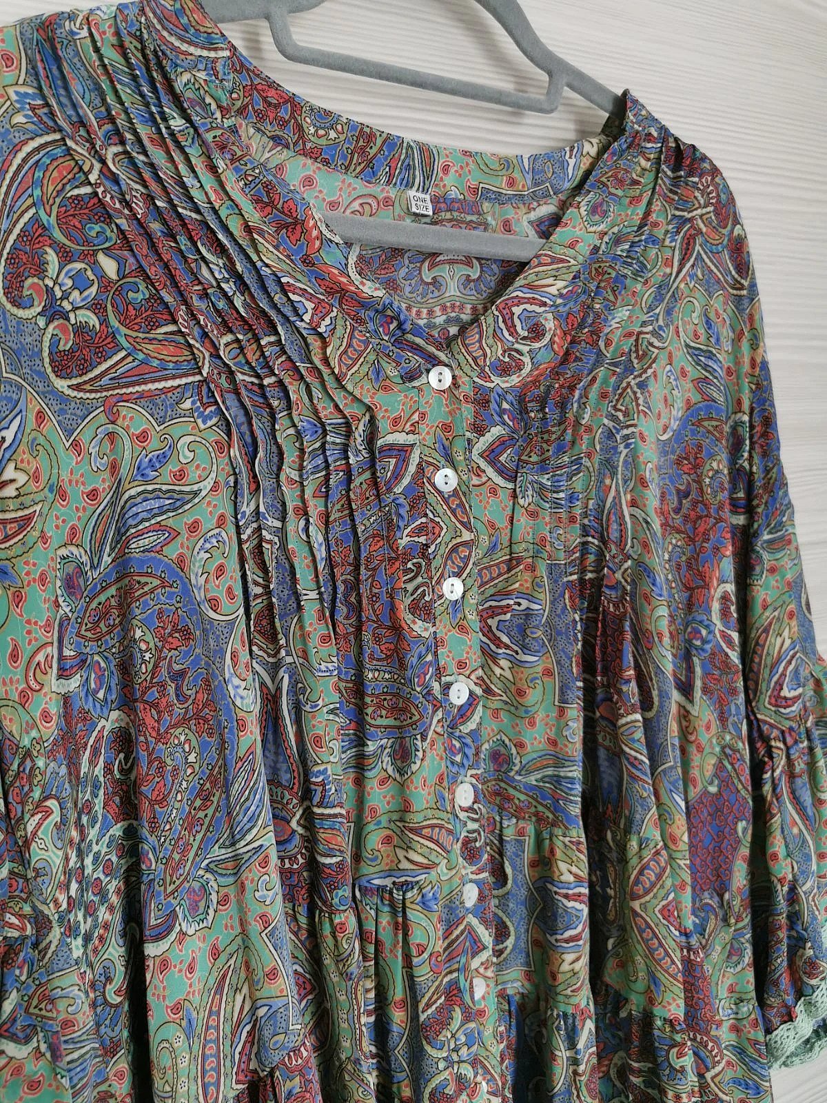 Paisley Tiered Boho Tunic Dress, photo 4