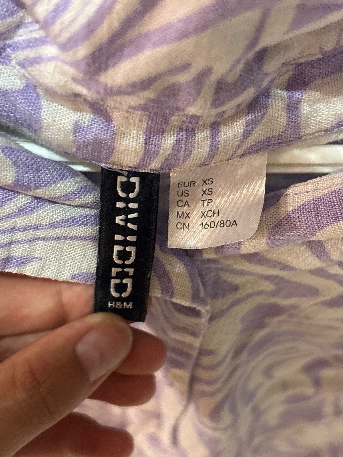 Purple Swirl Patterned Cropped Shirt, photo 2