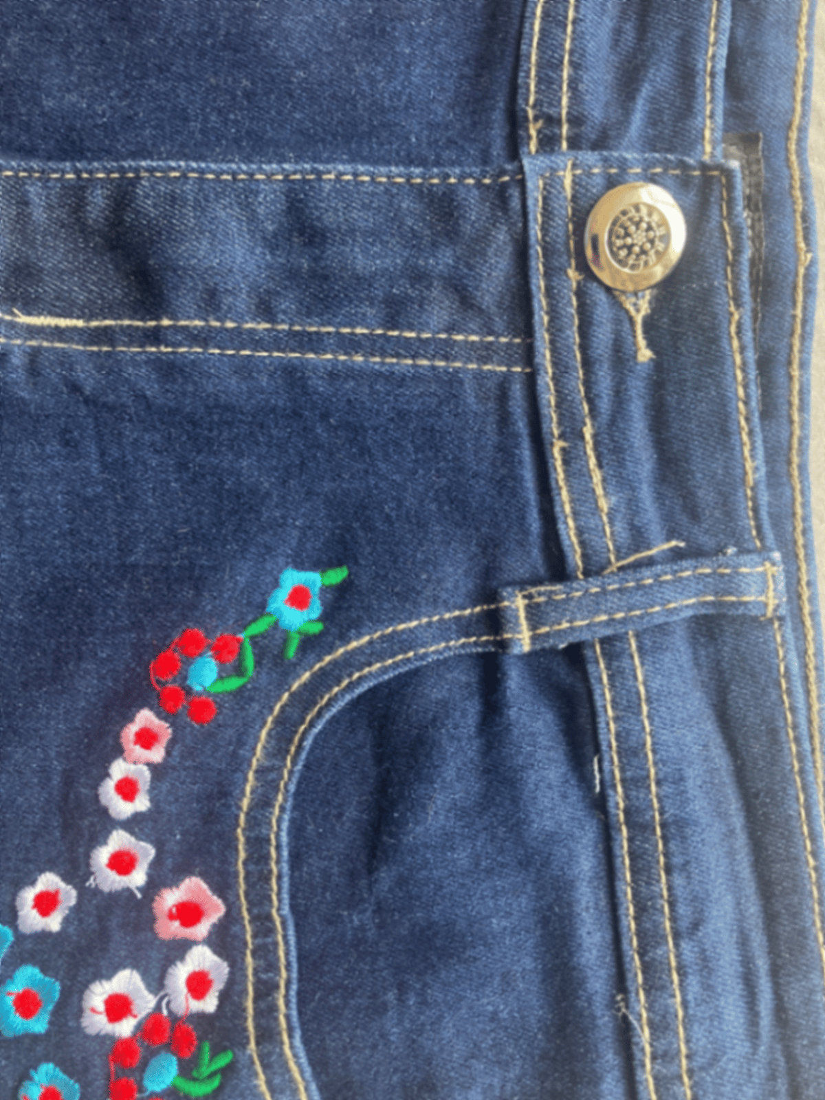 Embroidered denim midi skirt, photo 3