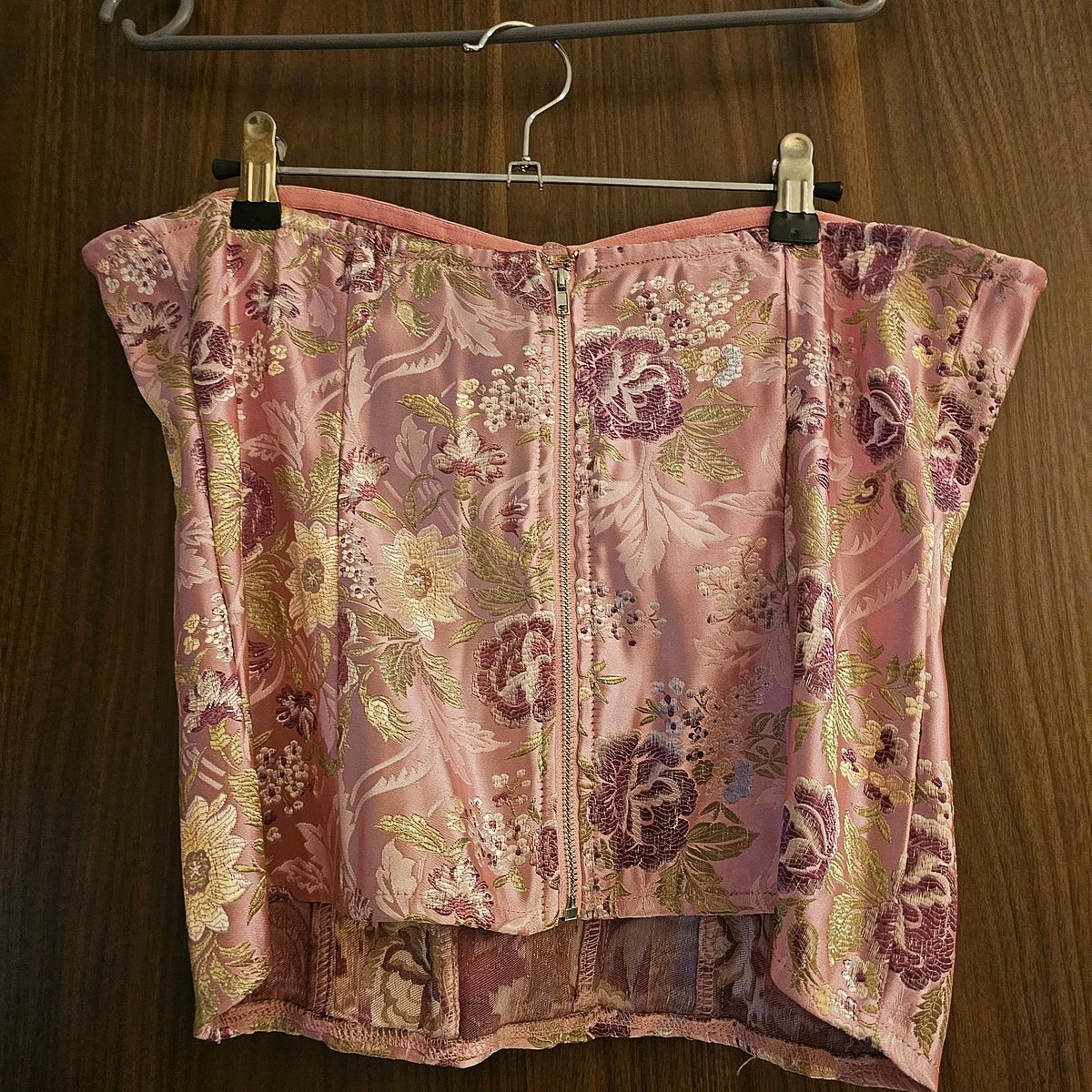 Pretty Little Thing Pink Floral Jacquard Corset Top - photo 2