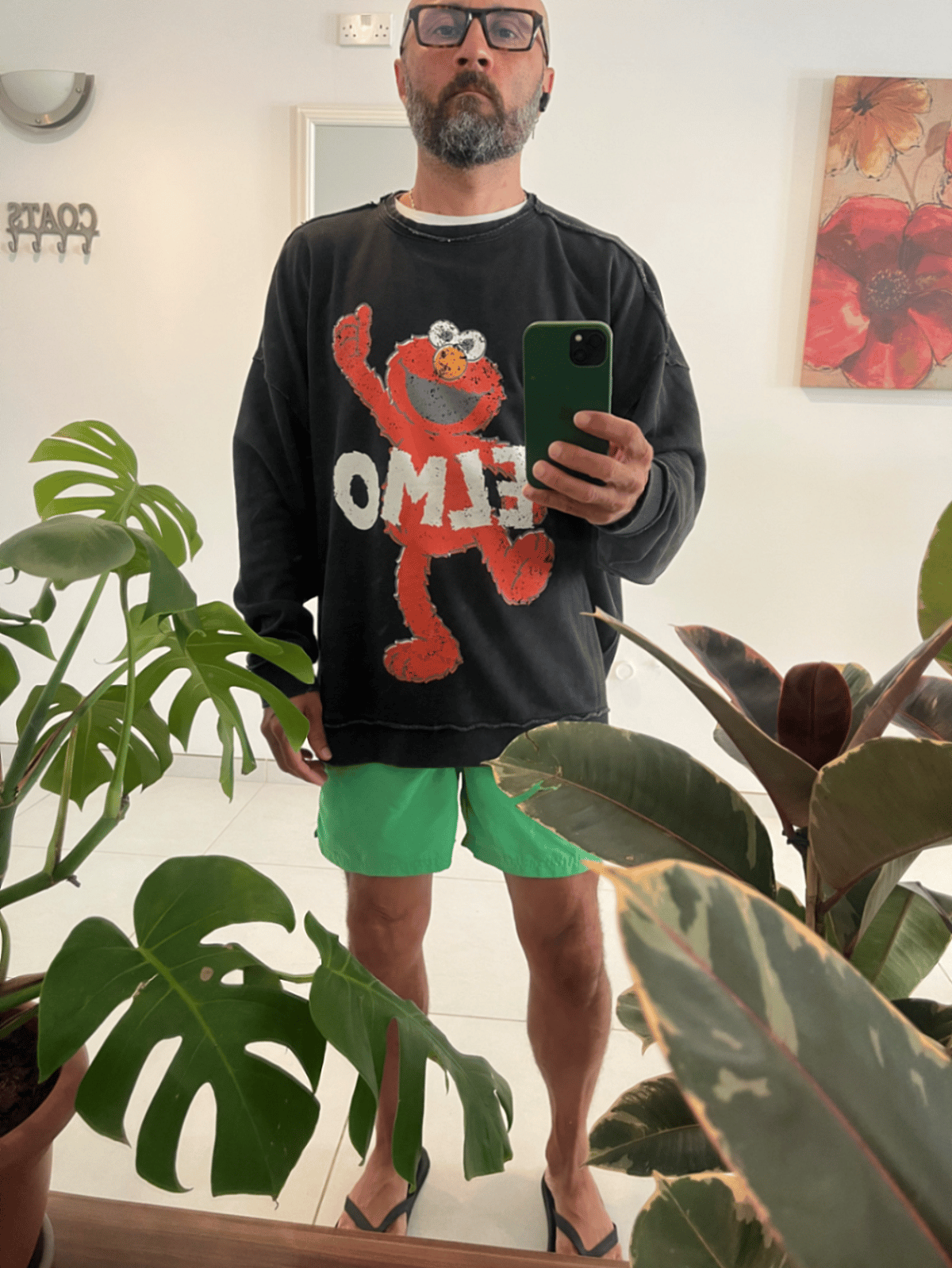 Black Sesame Street Elmo Sweatshirt, photo 3