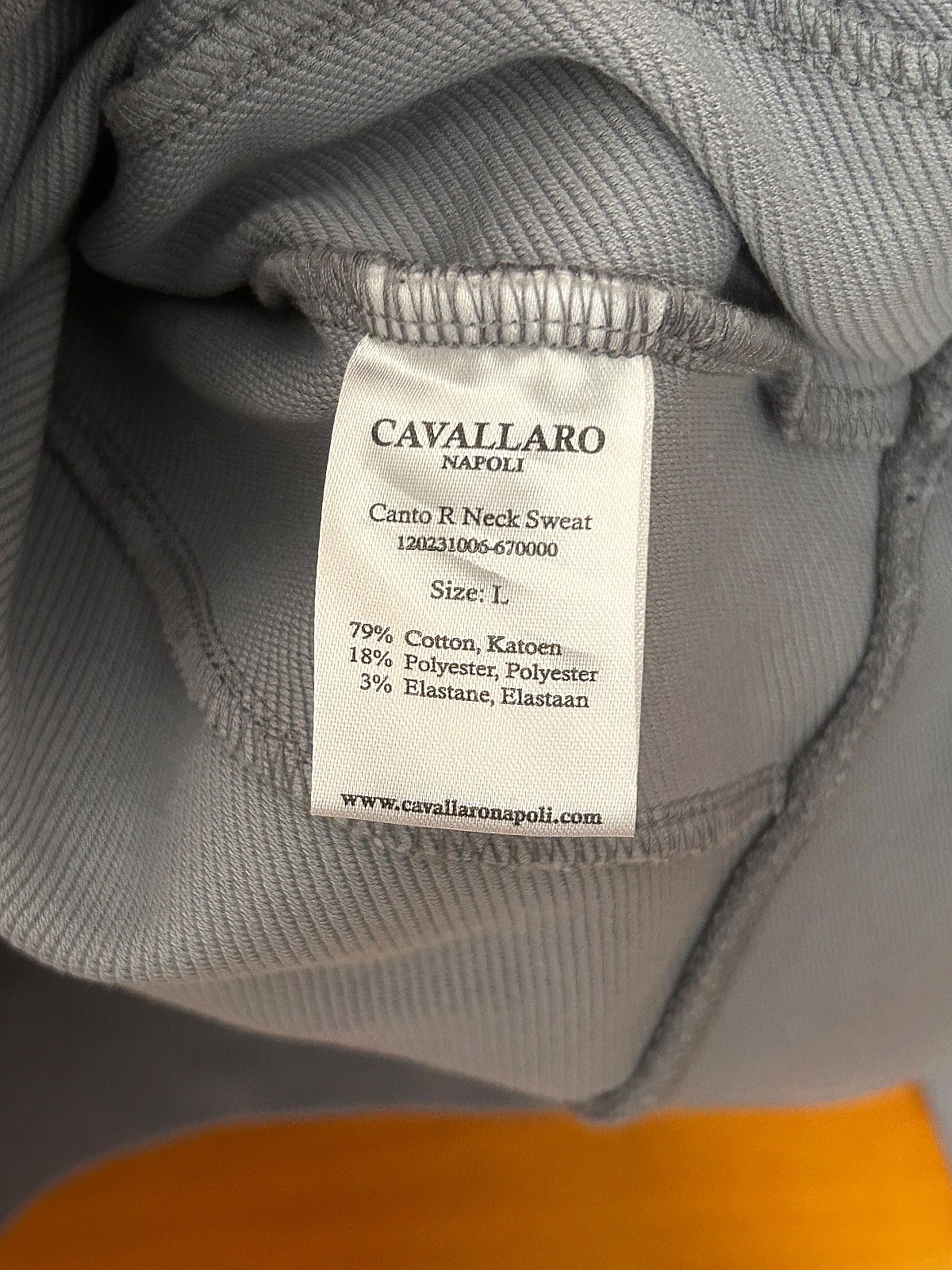 Cavallaro Napoli Grey Logo Sweatshirt, photo 5