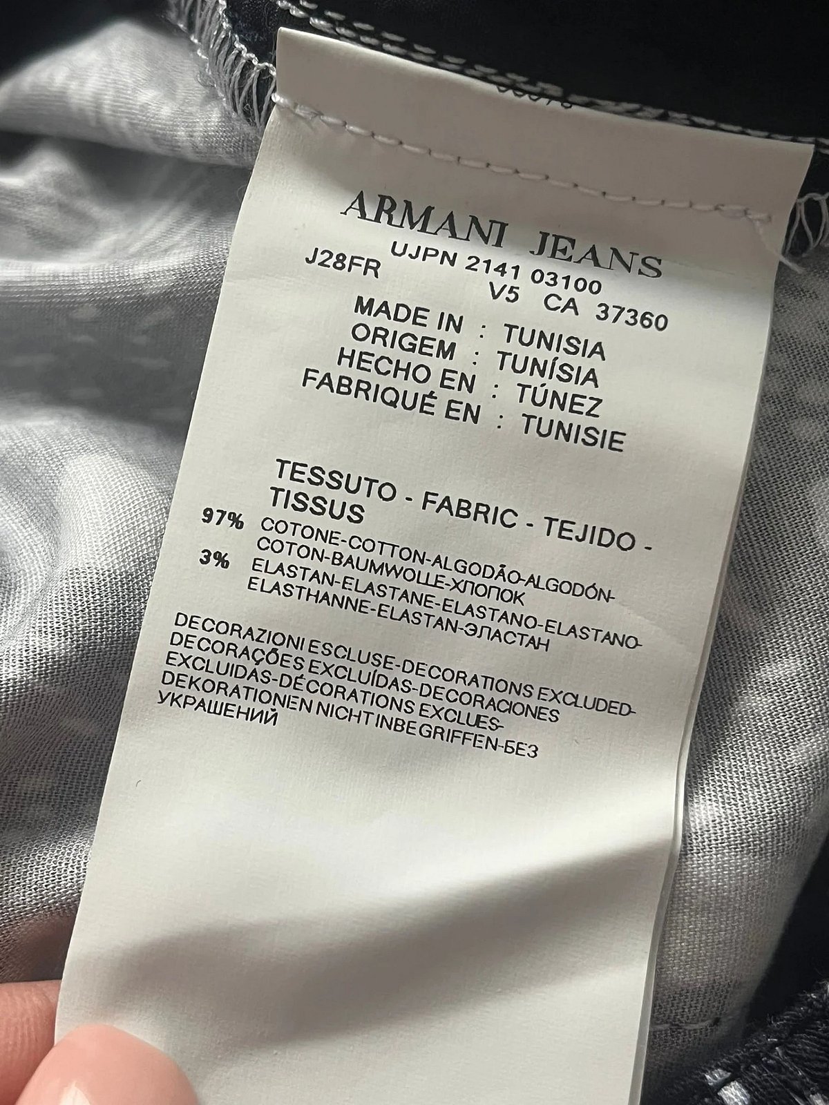 Armani Jeans Patterned Slim Trousers, photo 2