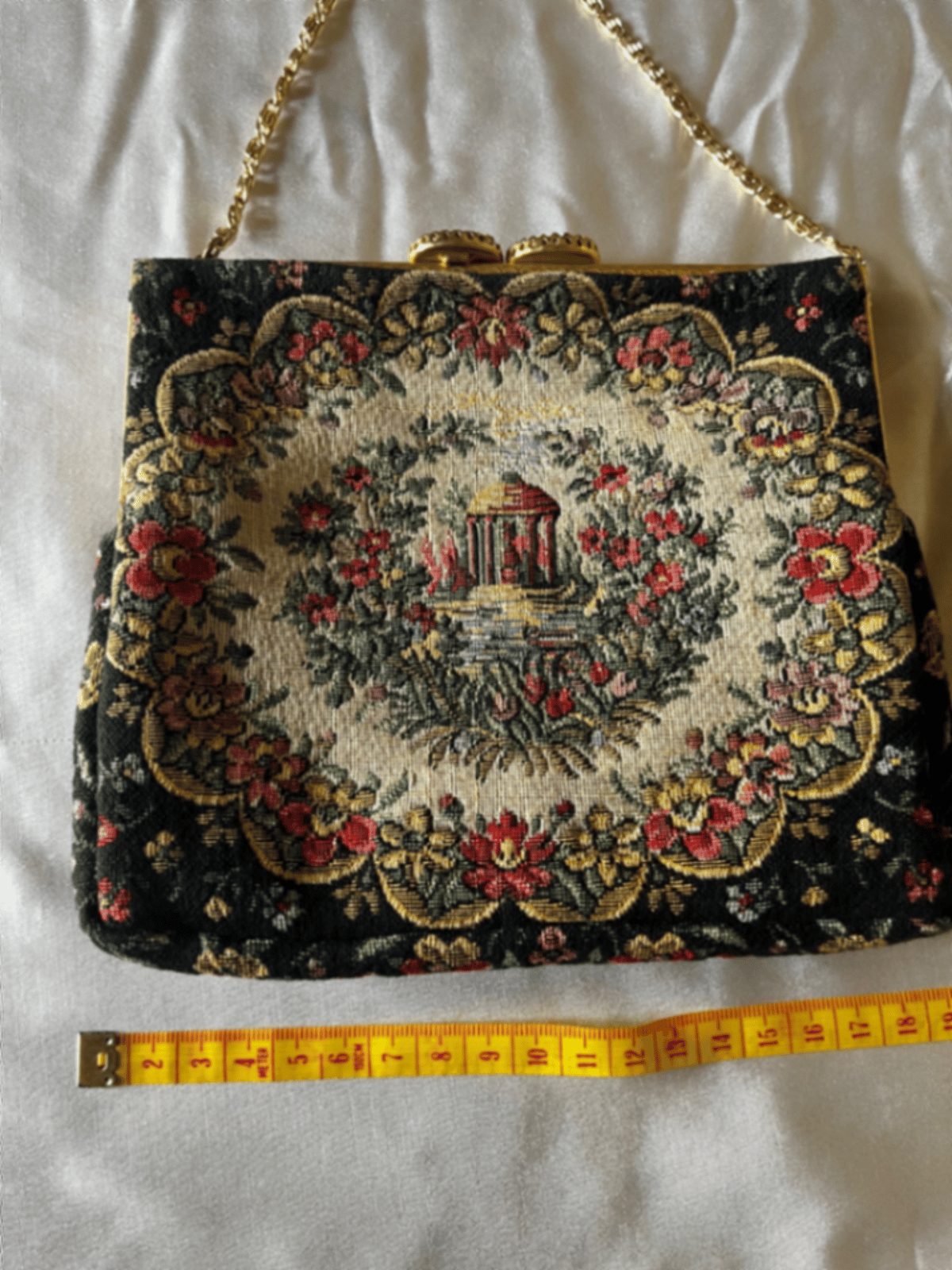 Vintage petit point/tapestry Floral Evening Bag, photo 2