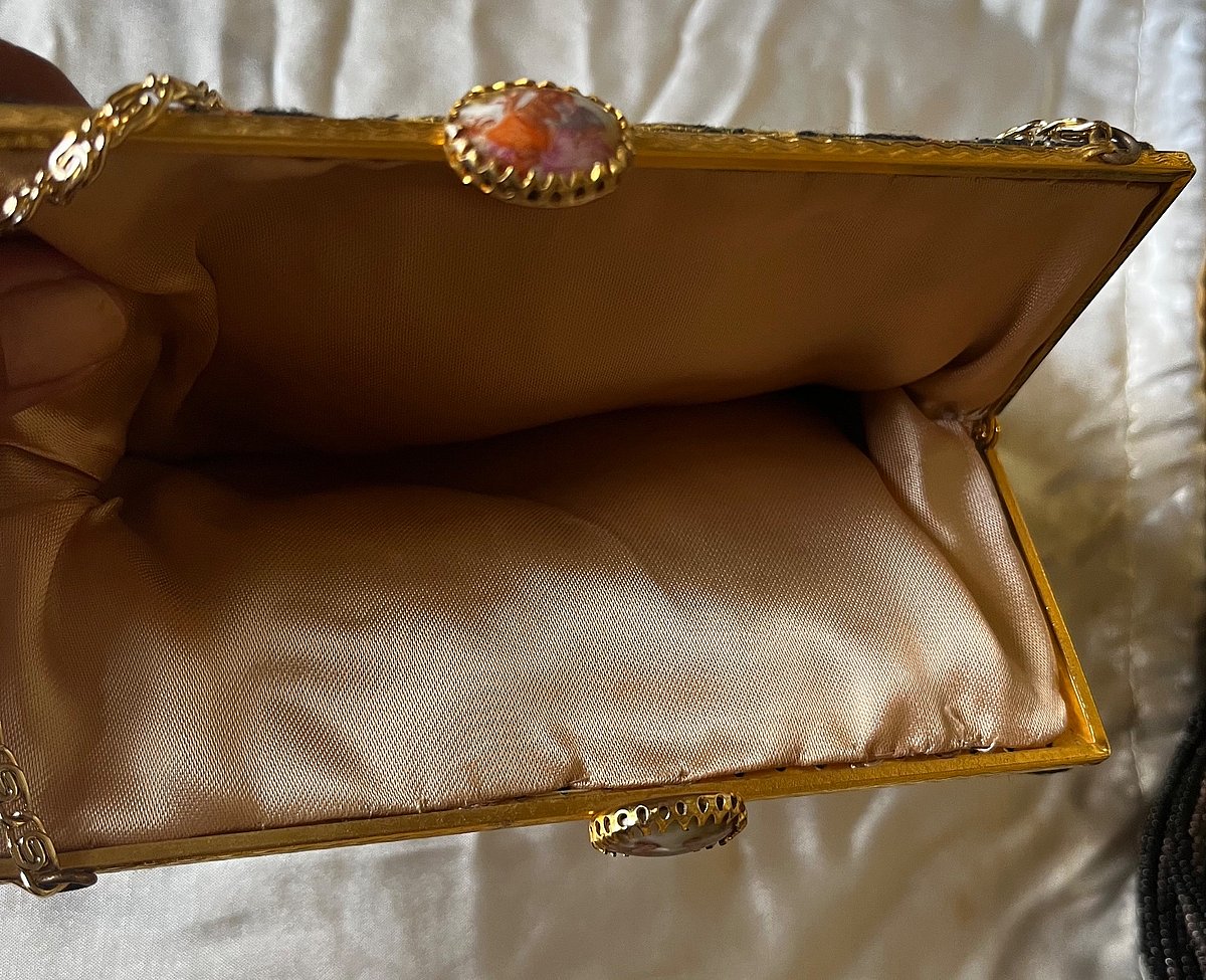 Vintage petit point/tapestry Floral Evening Bag, photo 5