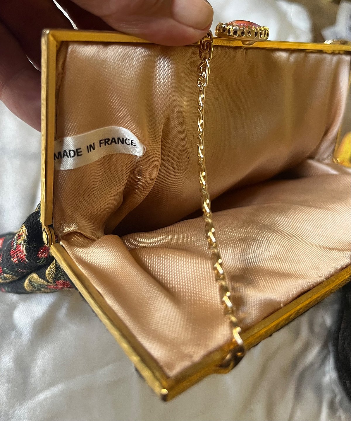 Vintage petit point/tapestry Floral Evening Bag, photo 3