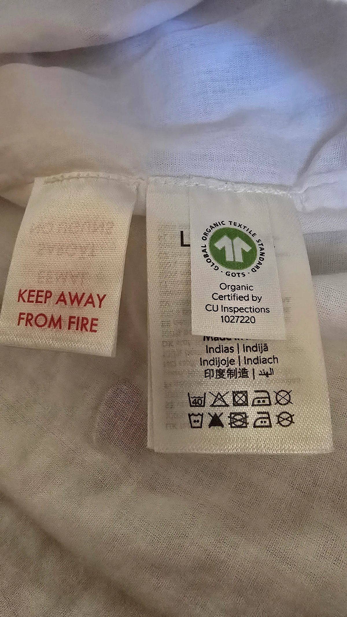Abito Lindex bianco in cotone biologico ricamato, foto 5