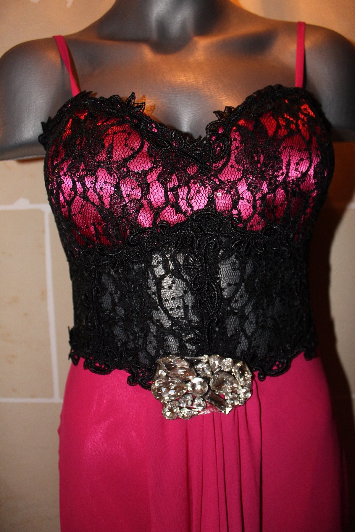Hot Pink Evening Dress EU38, photo 3