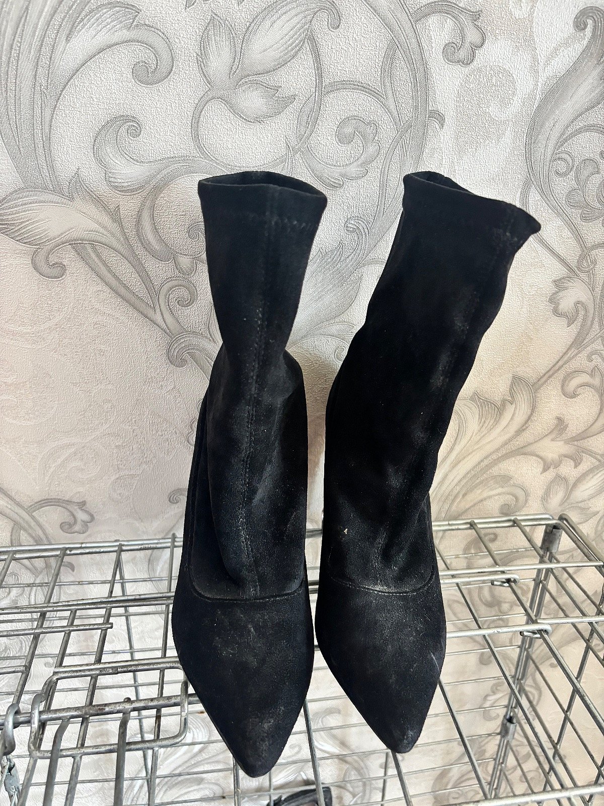 Black ankle boots jewelled heeli, photo 3