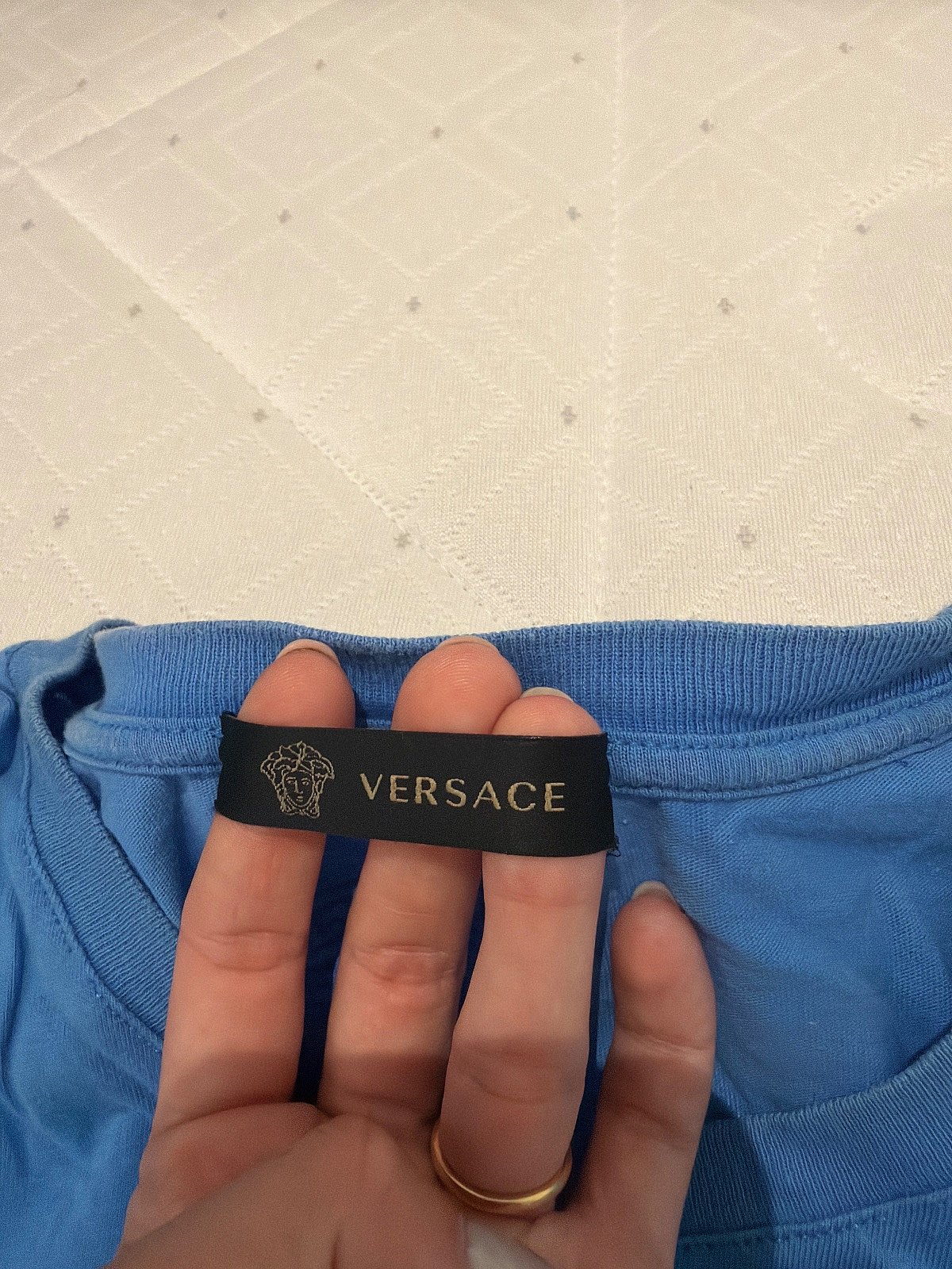 Blue Versace Logo T-Shirt - photo 2